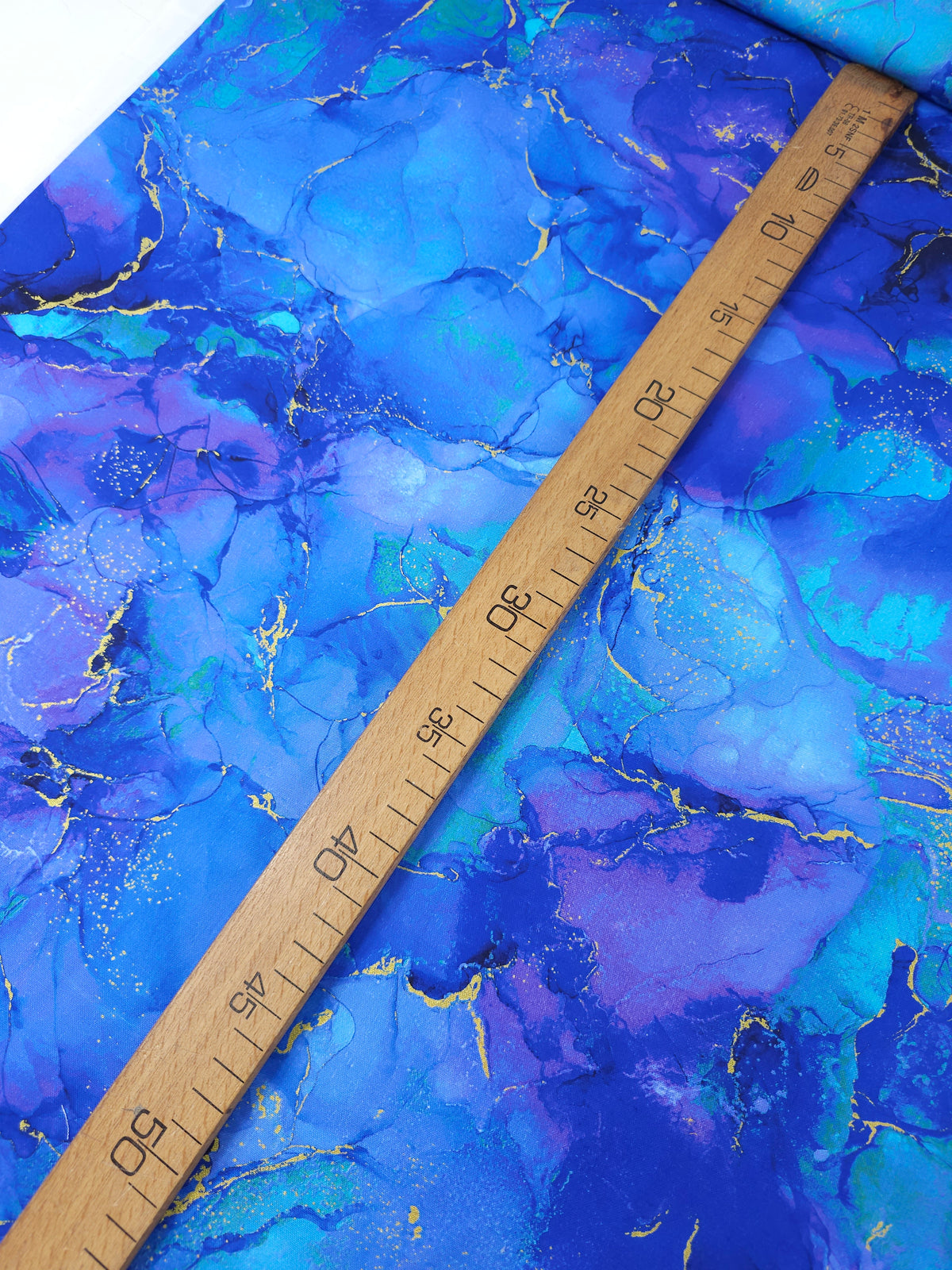 Blue/Purple Gold Marble 100% Cotton