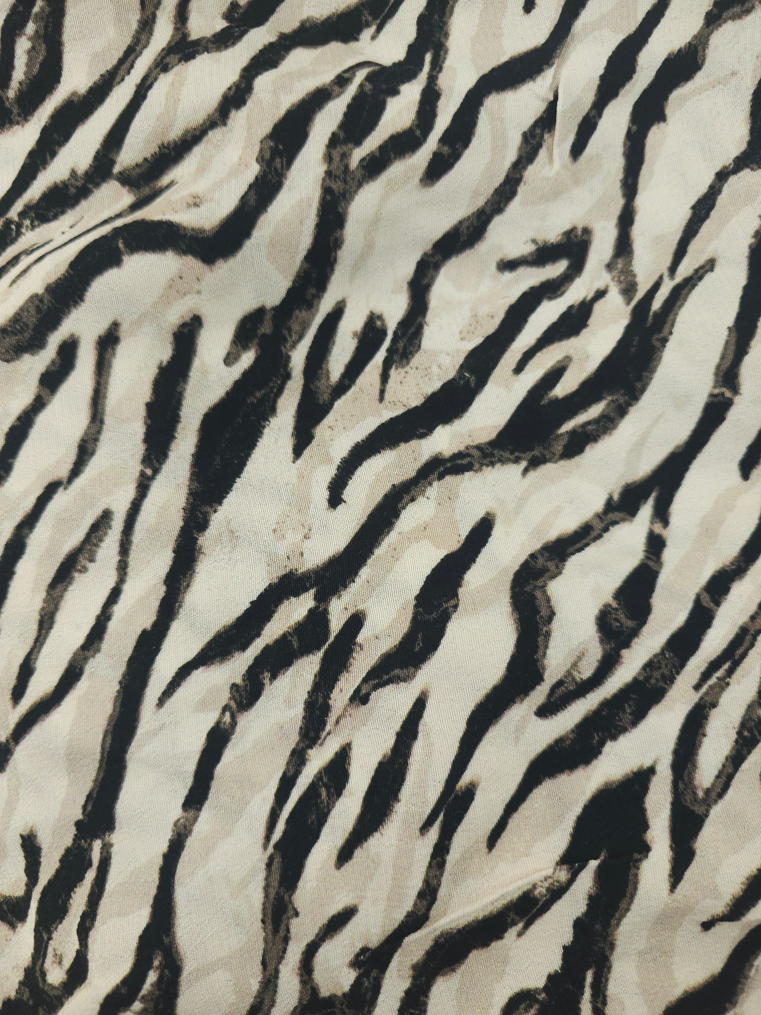 Toned zebra Viscose crepe- 3m piece