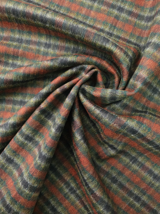 Red/Khaki Tartan Lightweight 100% Wool