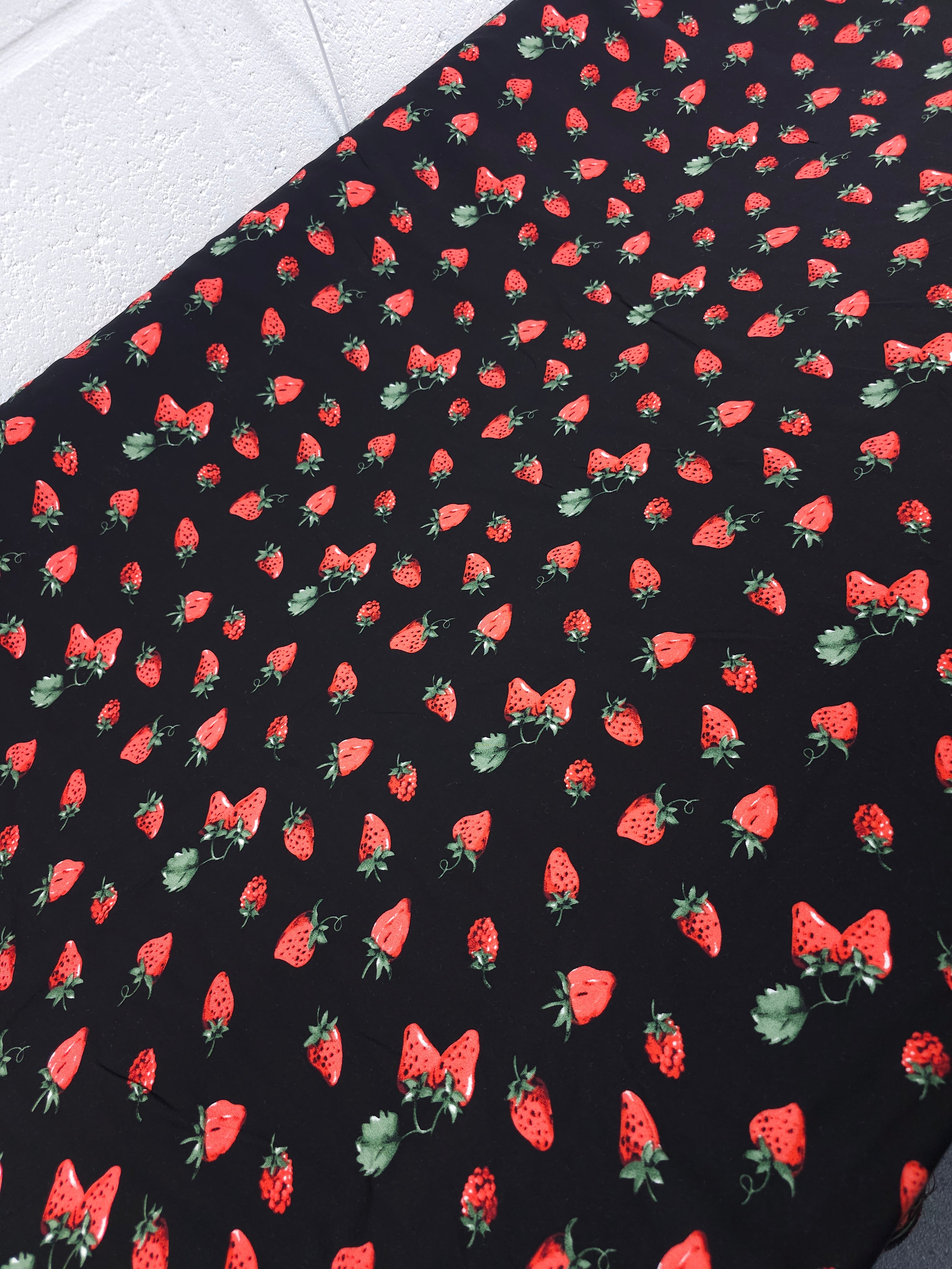 Strawberry/Raspberry Viscose Challis