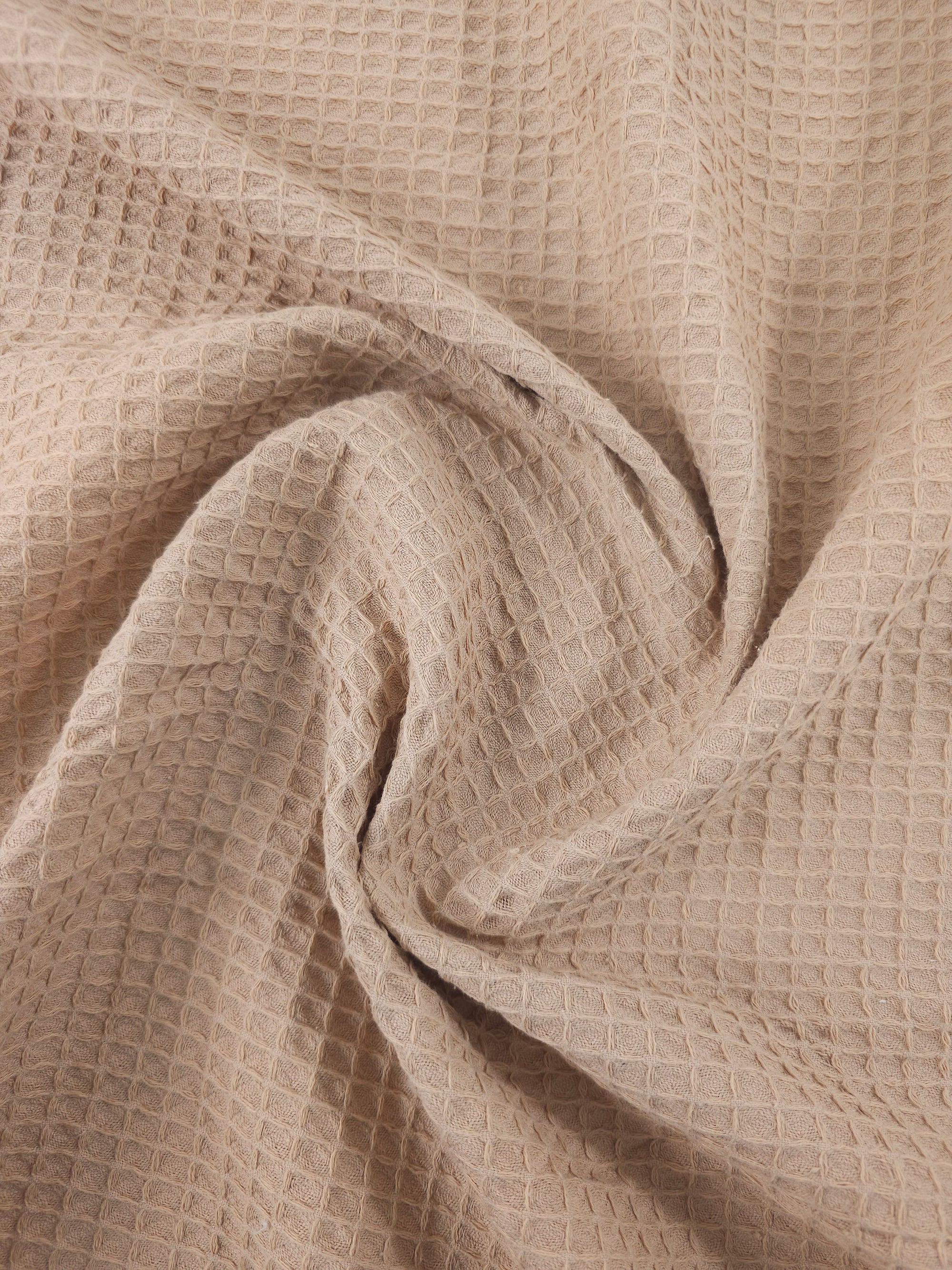 Beige Waffle Cotton *EXTRA WIDE*