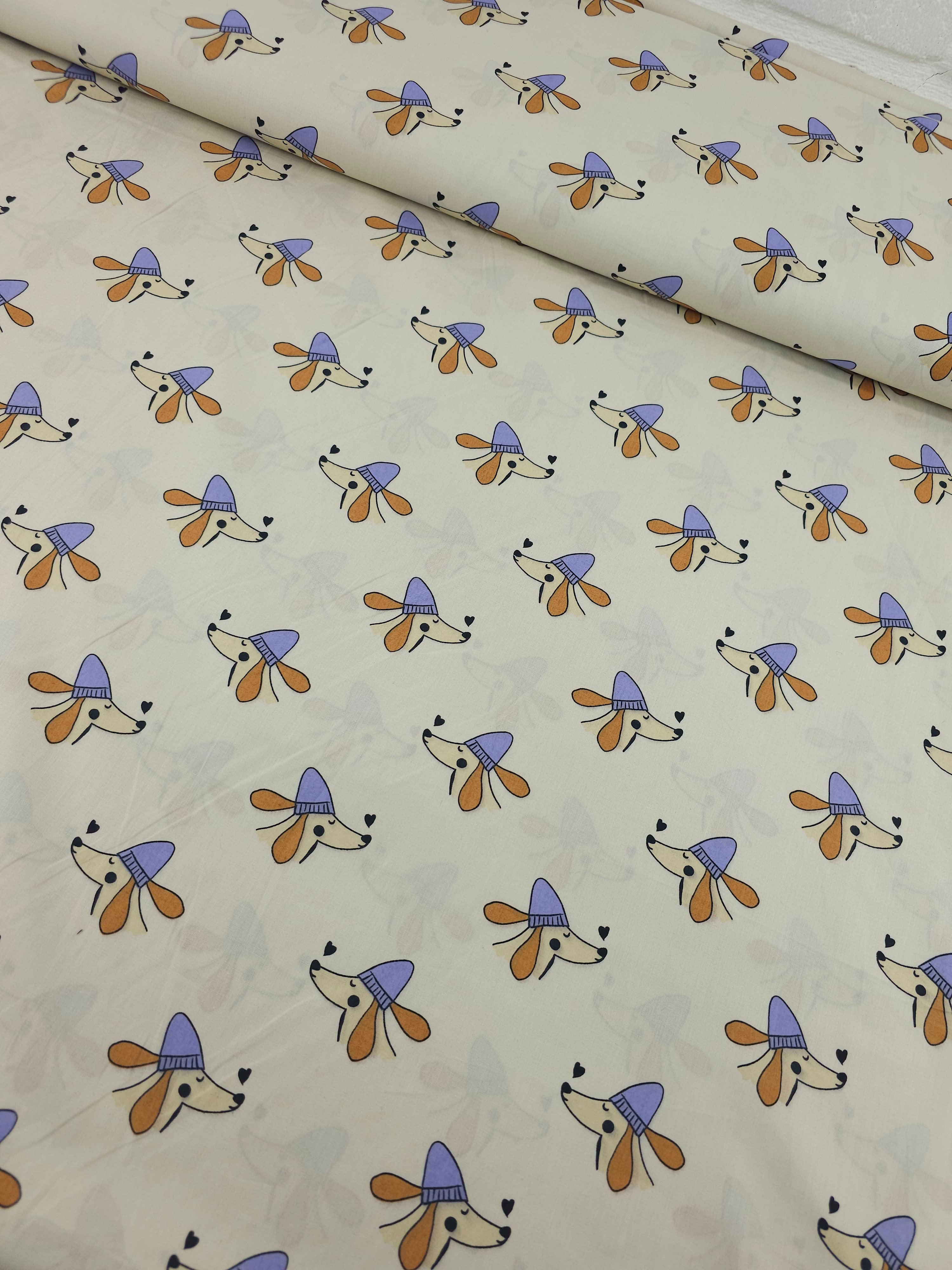 Light Cream Sausage Dog 100% Cotton 57"