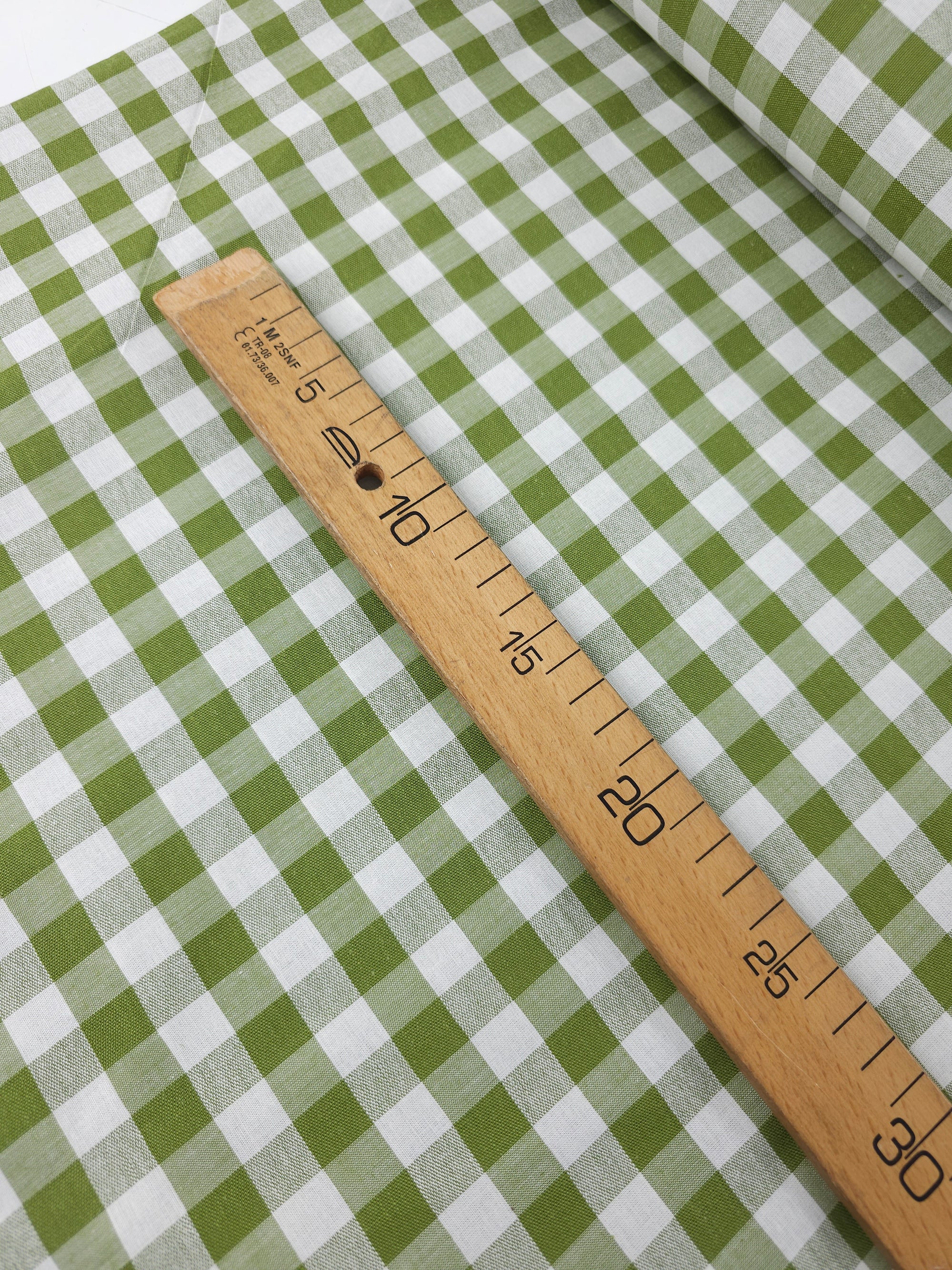 Moss Green Check 100% Cotton *EXTRA WIDE*