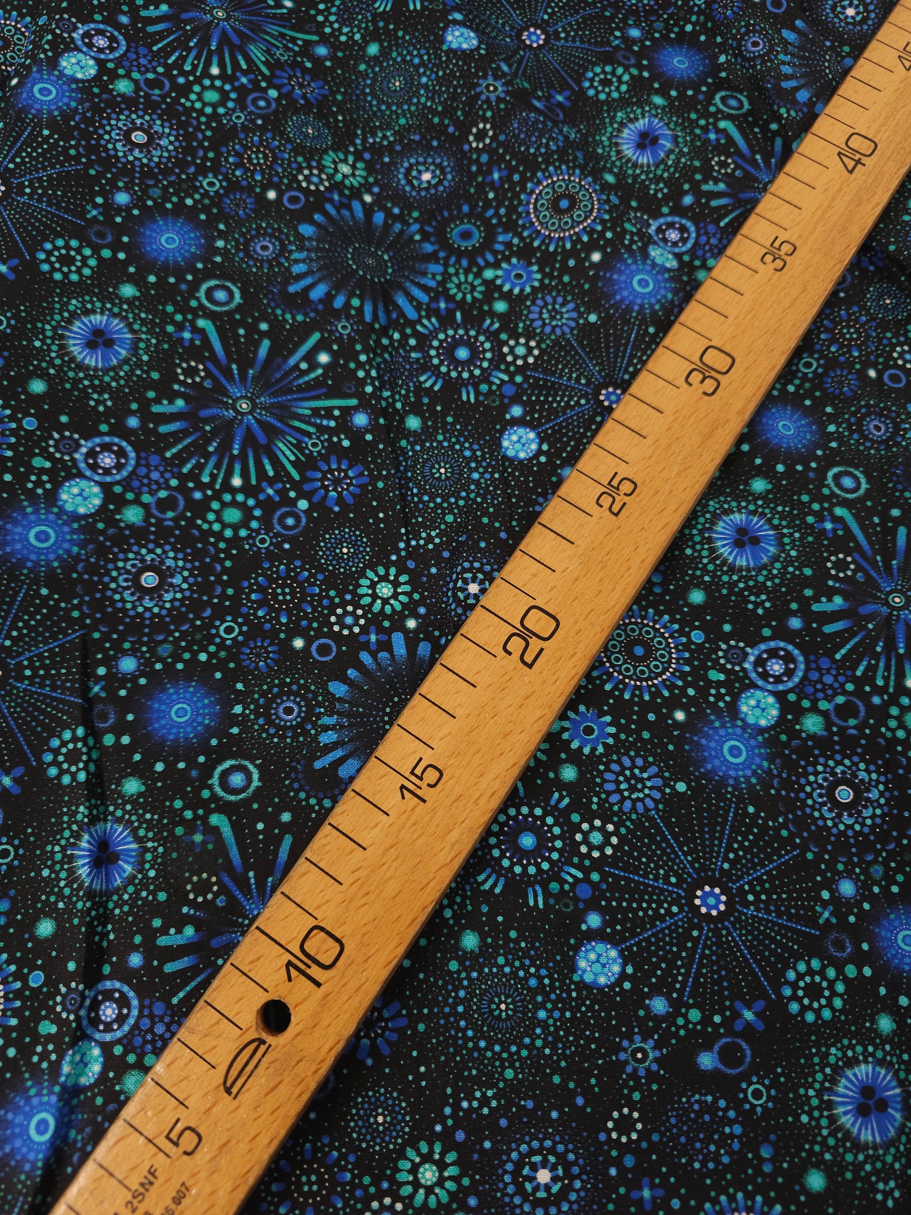 Blue/Mint Firework Display 100% Cotton