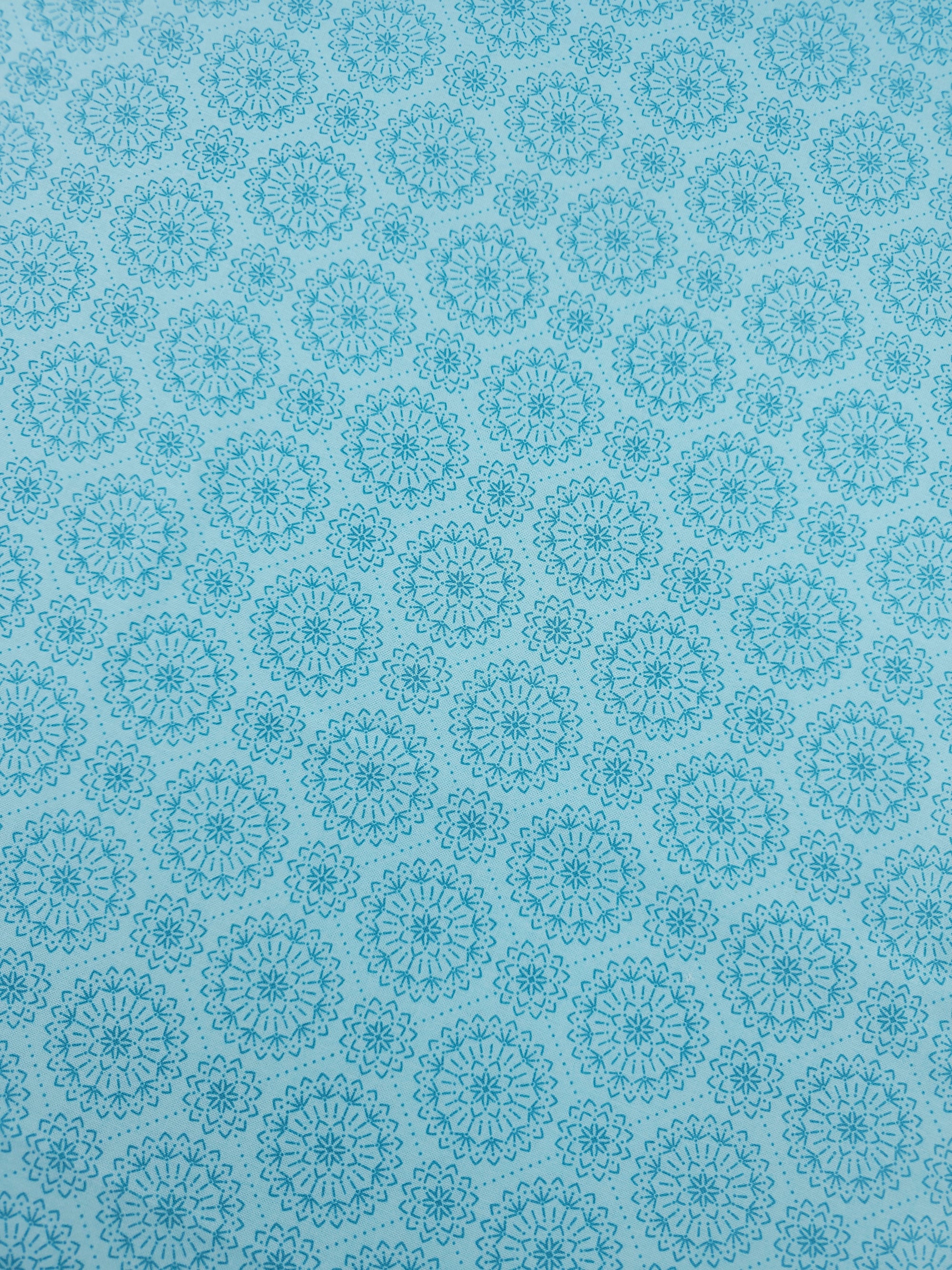 Light Blue Vintage Wildflowers 100% Cotton - Benartex