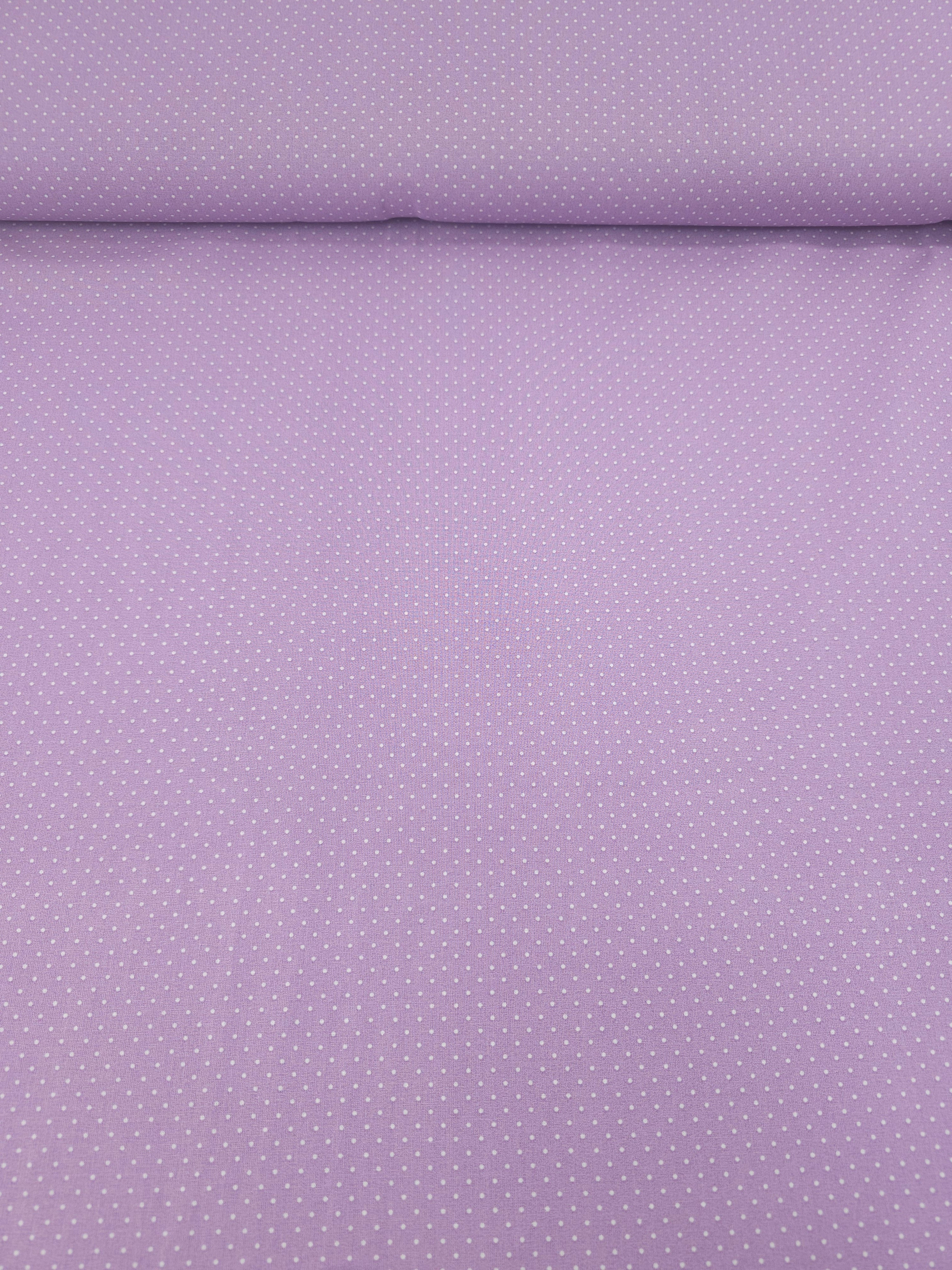 Light Purple Micro Polka Lightweight Cotton 60"