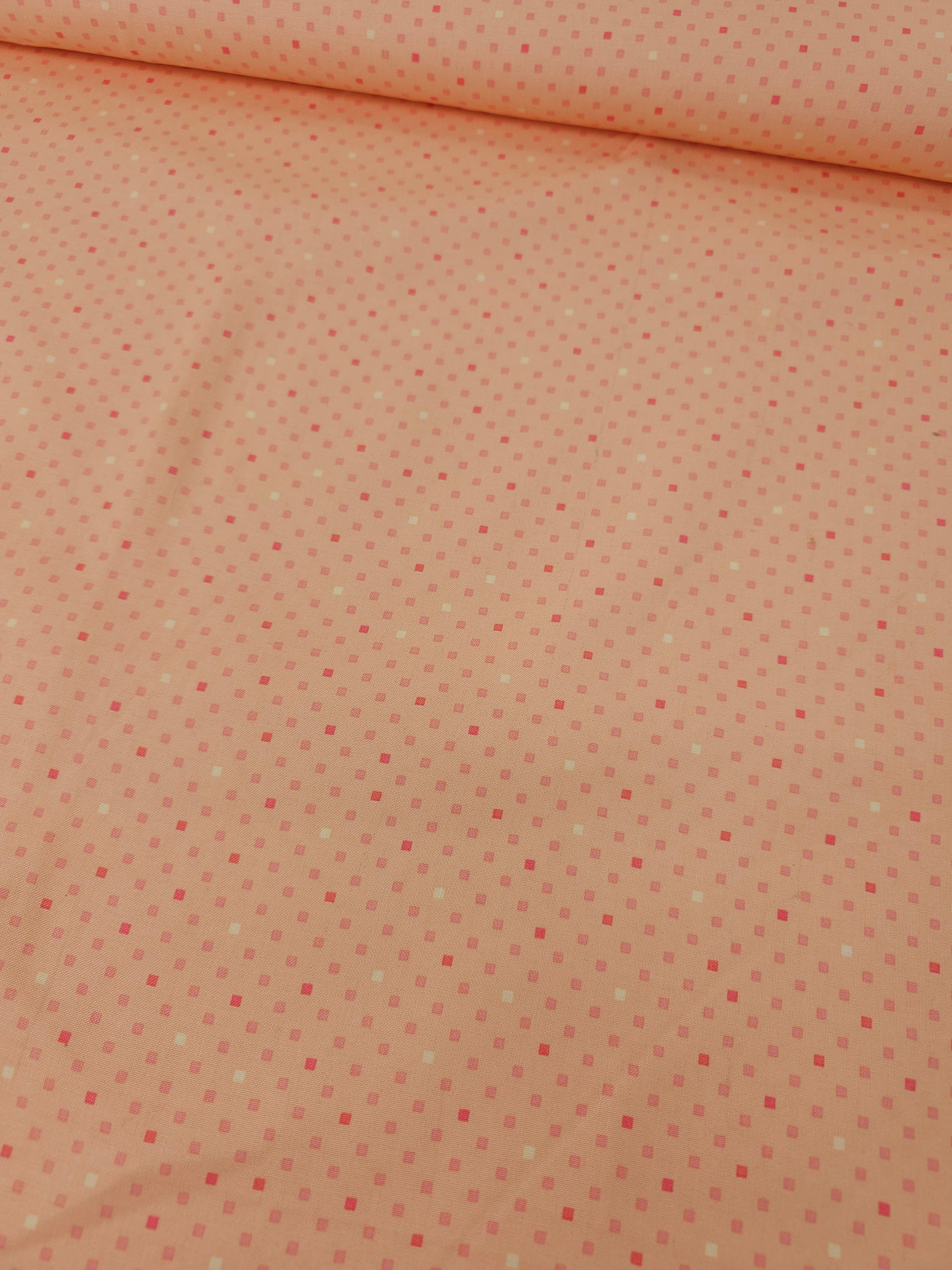 Salmon Mini Square 100% Cotton