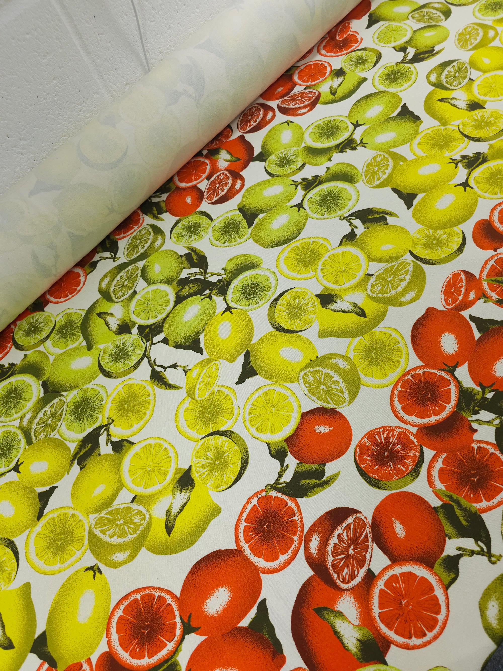 Citrus Fruit Gradient Cotton Twill