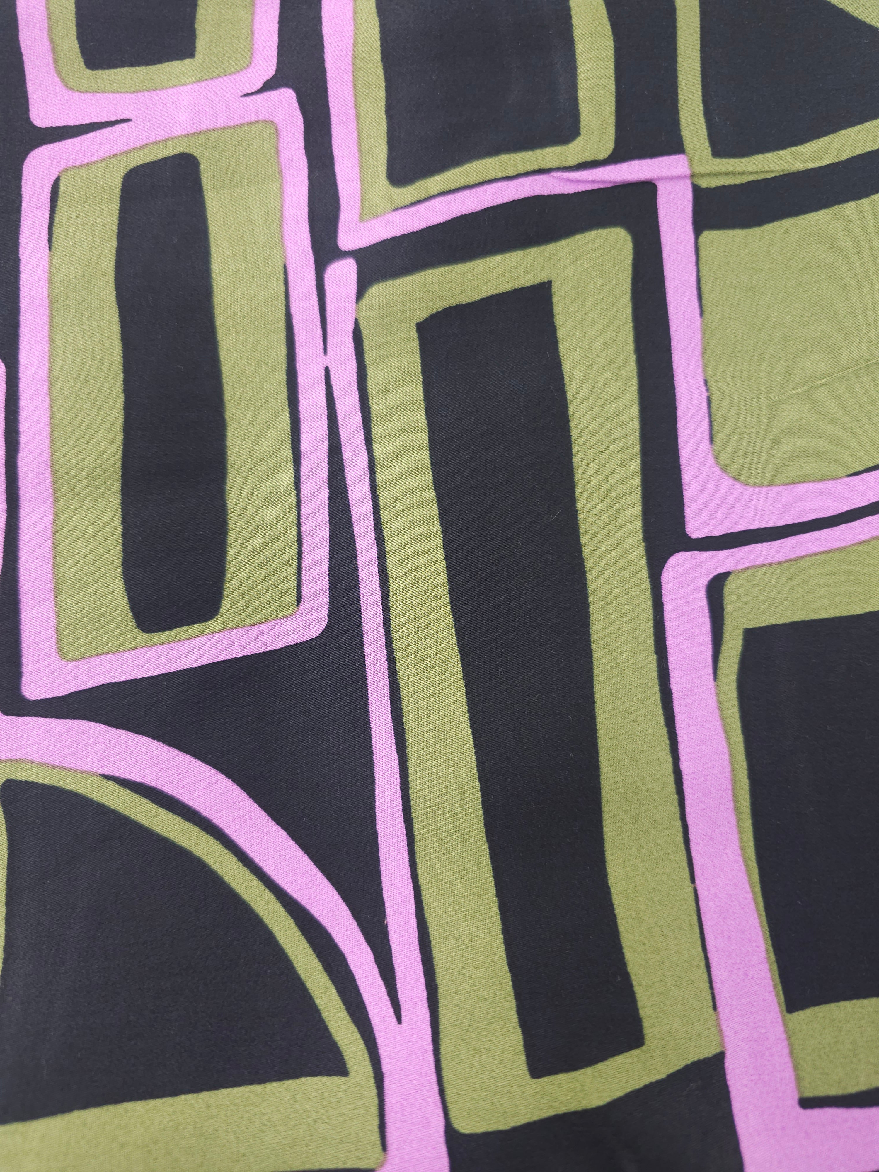 Olive magenta Cotton sateen- 5m piece