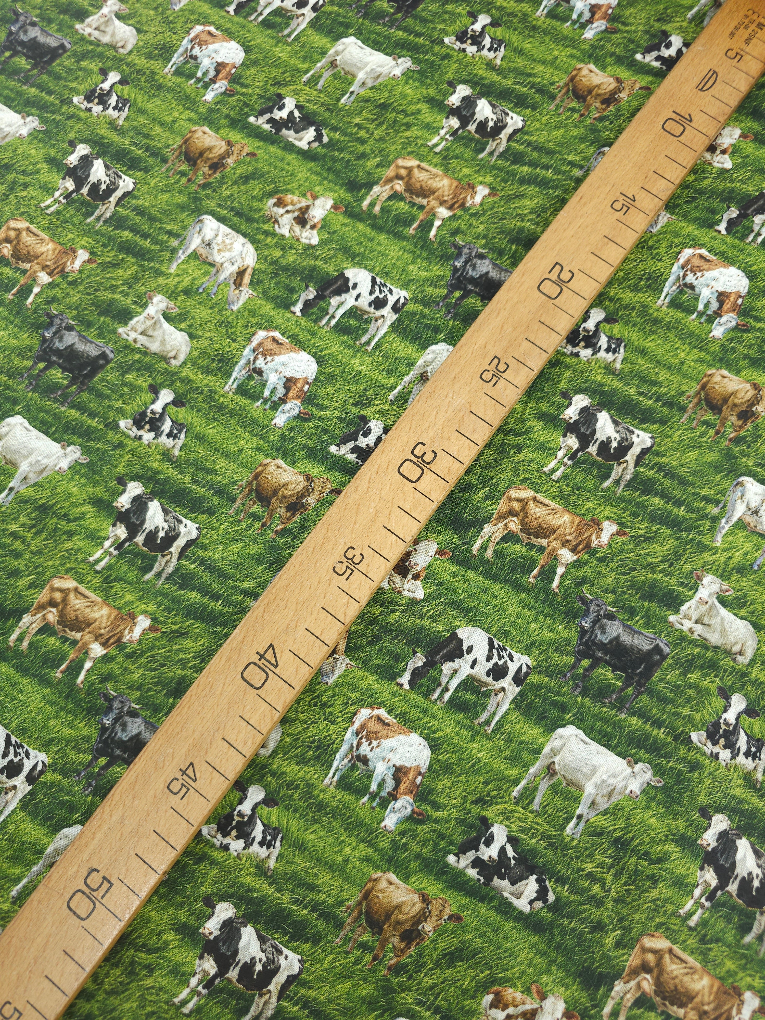 Cows On The Country Field 100% Cotton