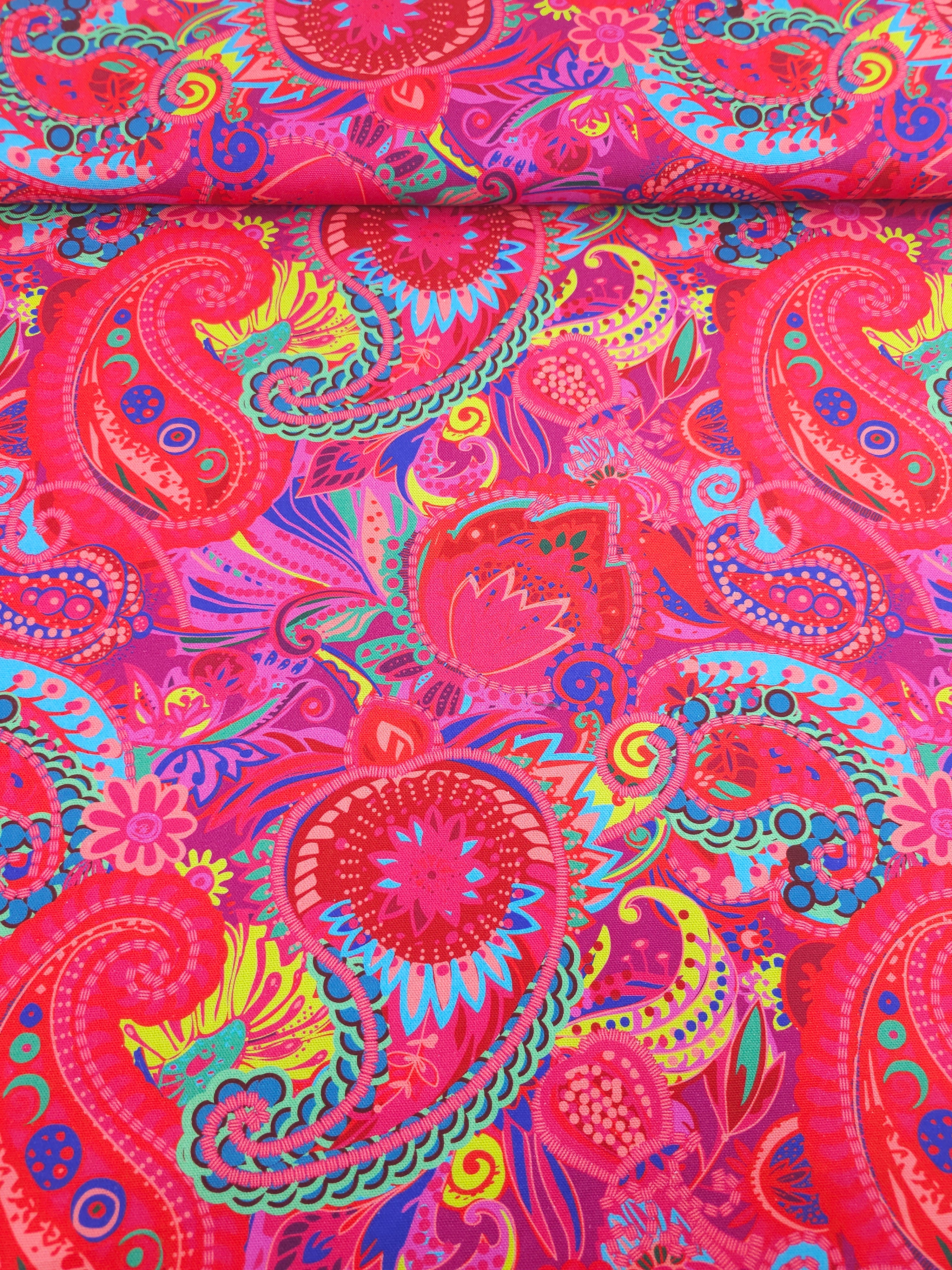 Summer Paisley Fiesta Canvas Cotton