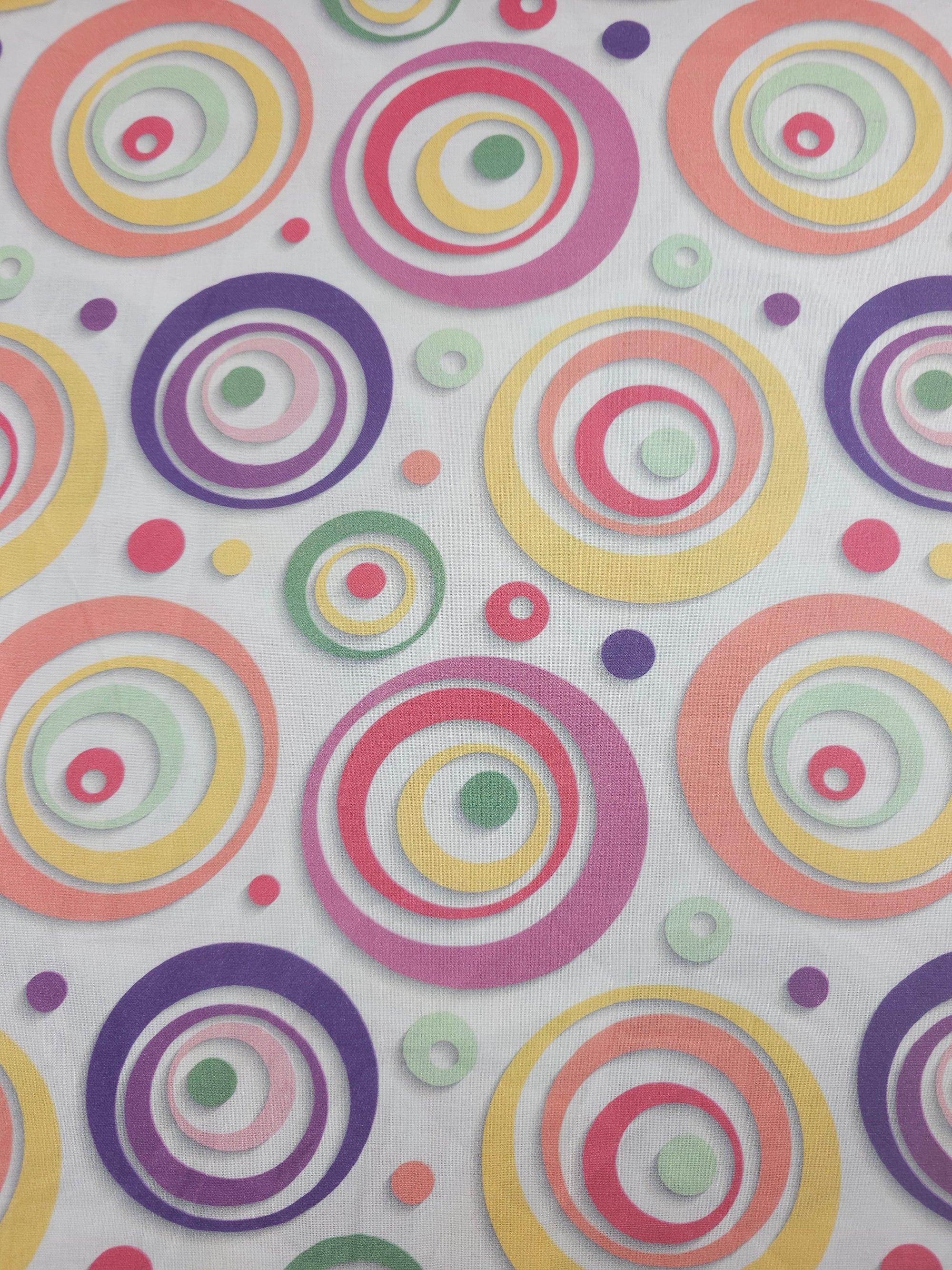 Quirky Spiral Circle Dimension 100% Cotton