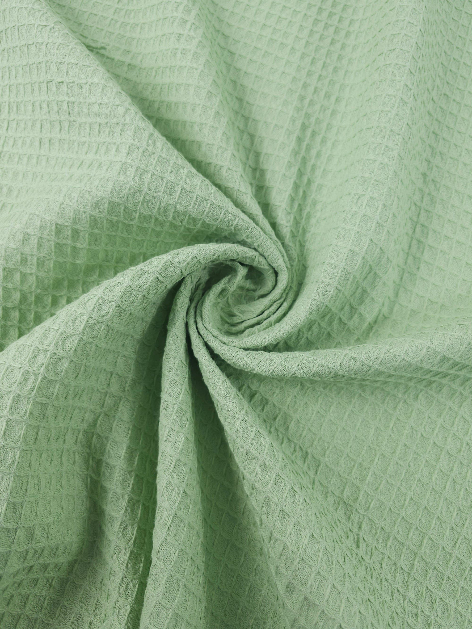 Pistachio Green Waffle Cotton *EXTRA WIDE*