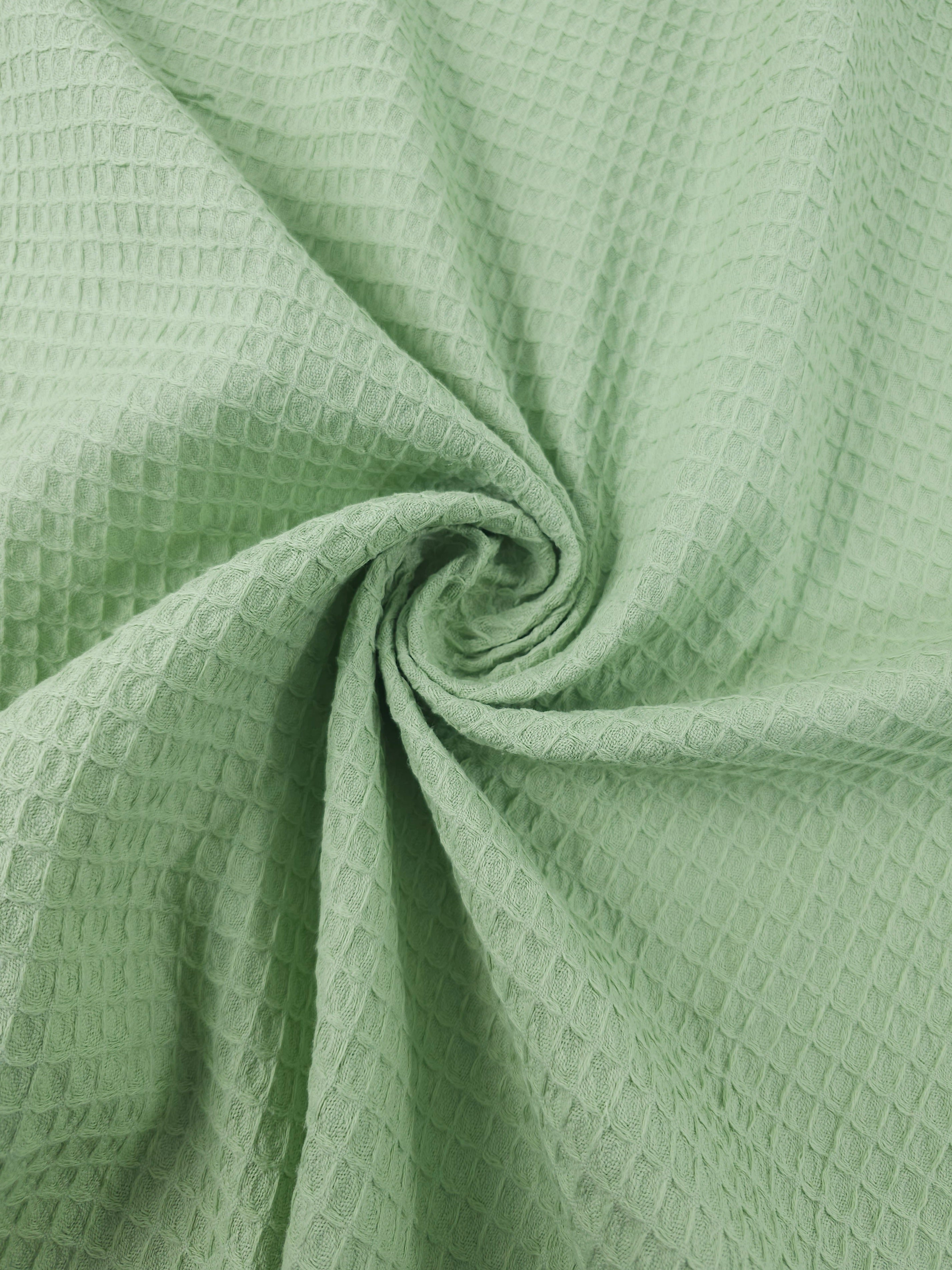 Pistachio Green Waffle Cotton *EXTRA WIDE*
