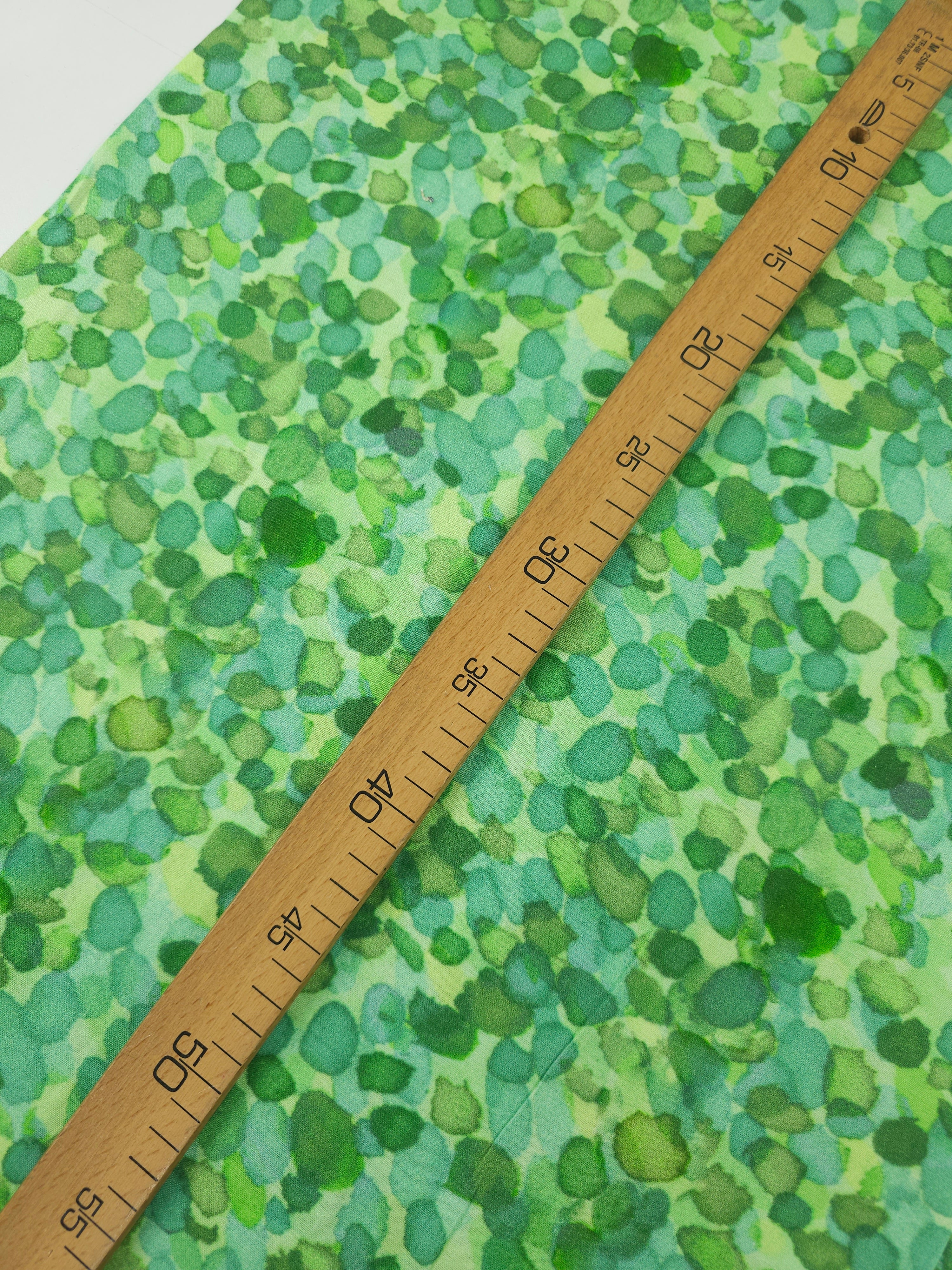 Lime/Green Blur Pebbles 100% Cotton