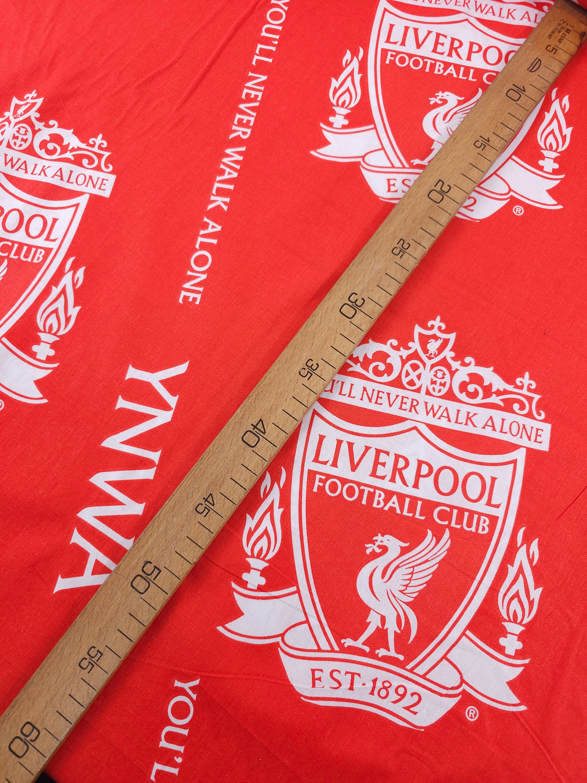 Liverpool FC YNWA 100% Cotton Football Fabric 49"