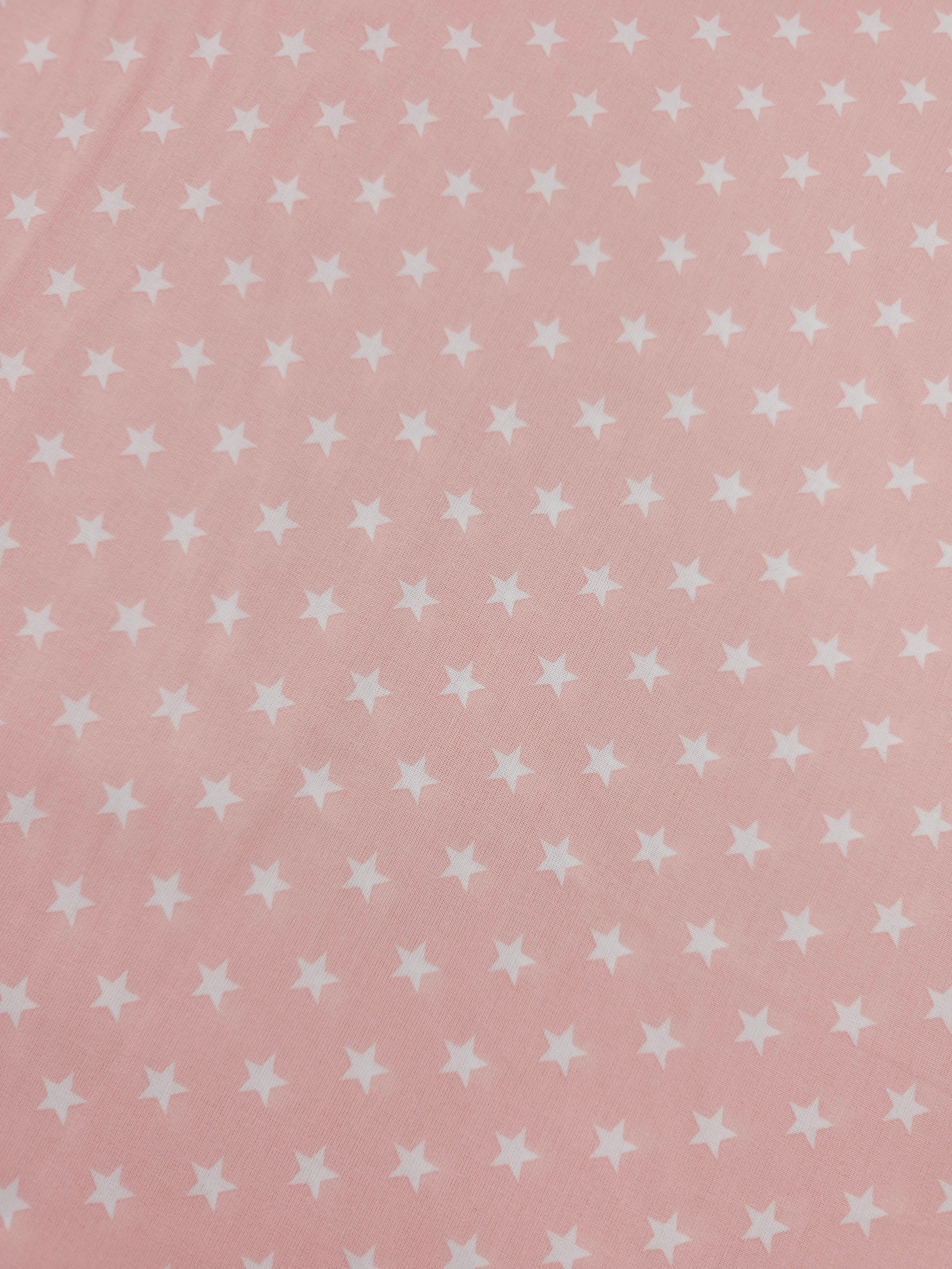 Light Pink Petit Stars 100% Cotton 60"