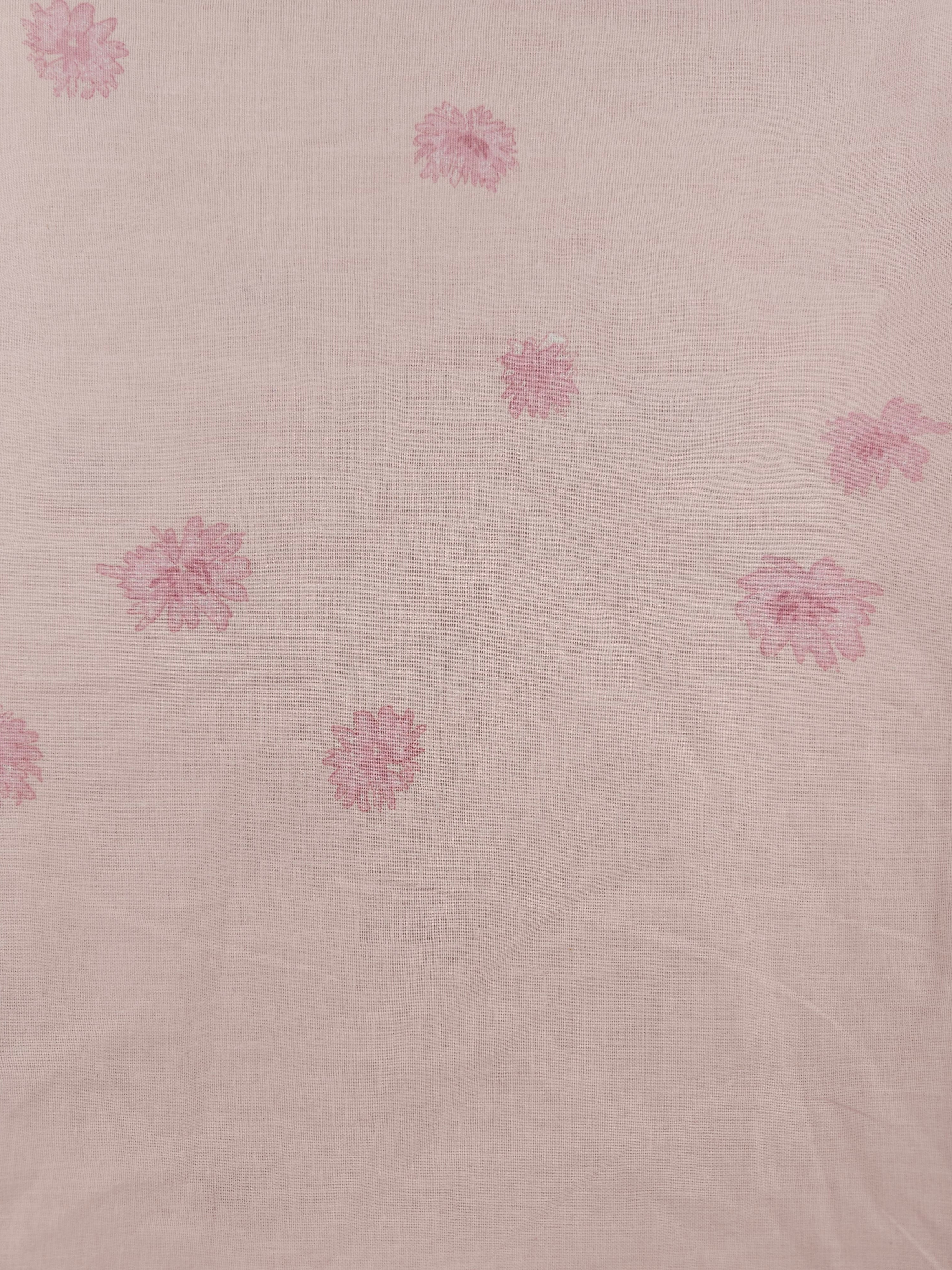 Pretty pink flower Cotton- 1m piece