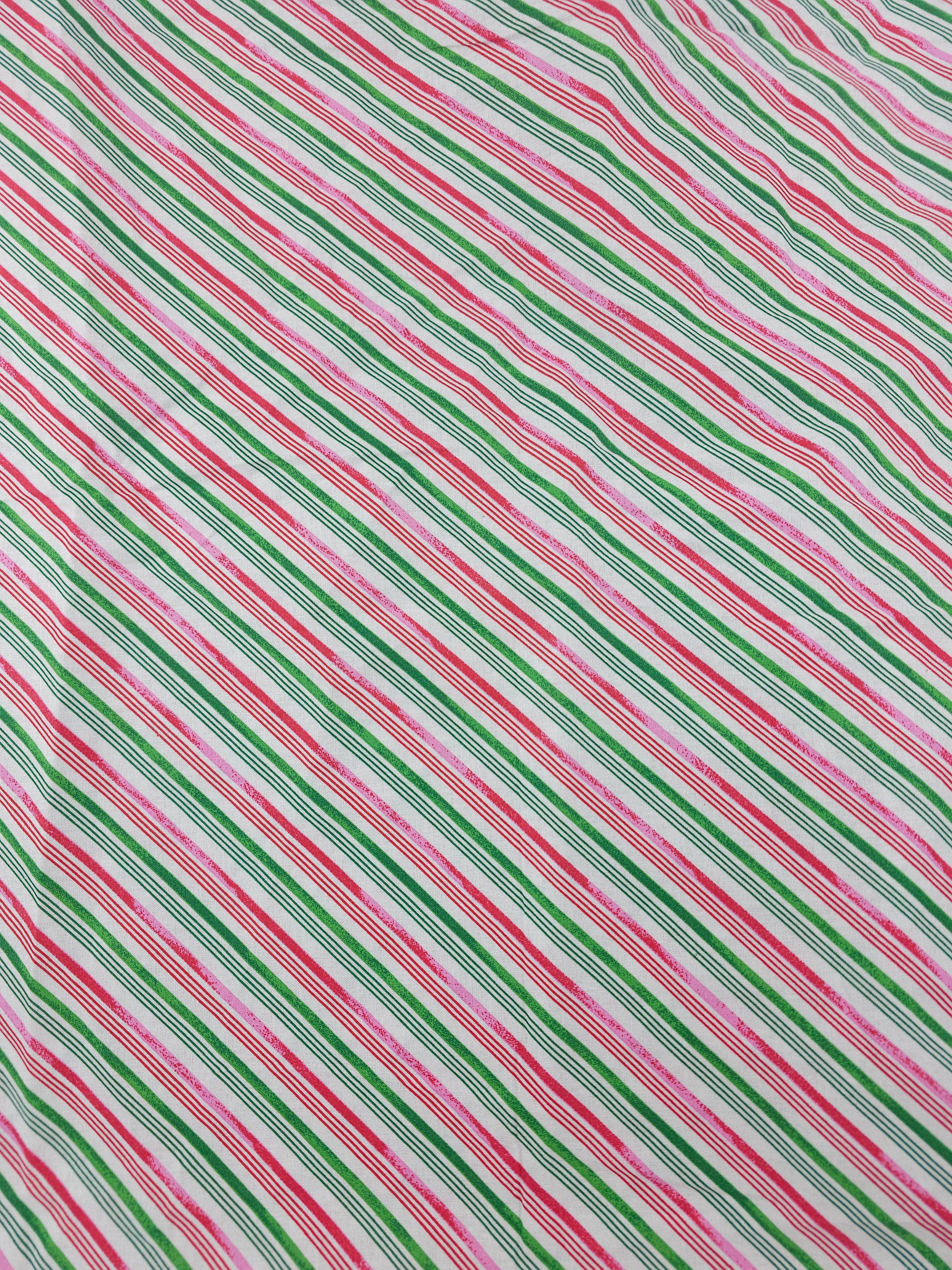 Candycane stripe Cotton- 1.8m piece