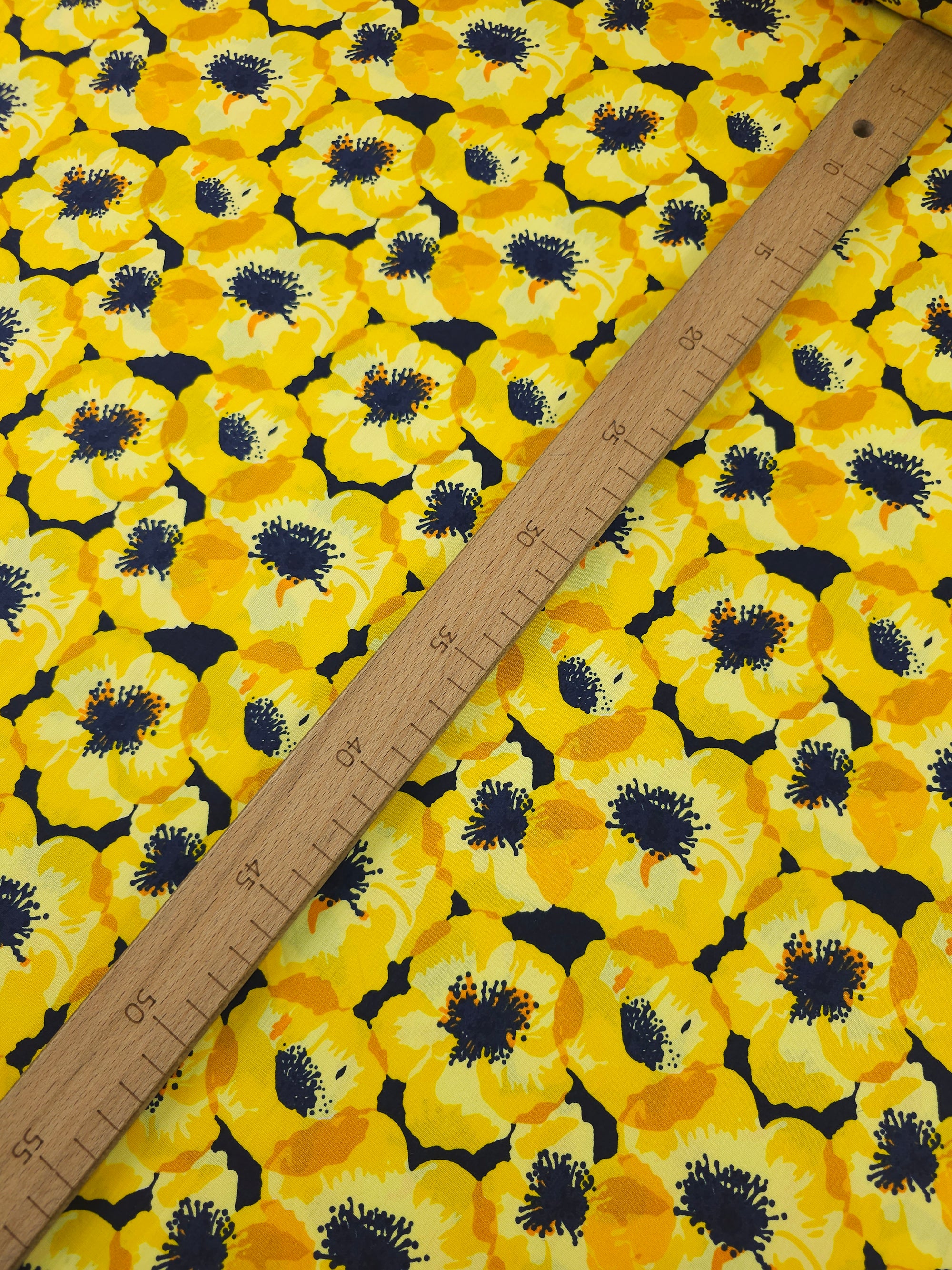 Marigold Poppy Floral Cotton Viscose