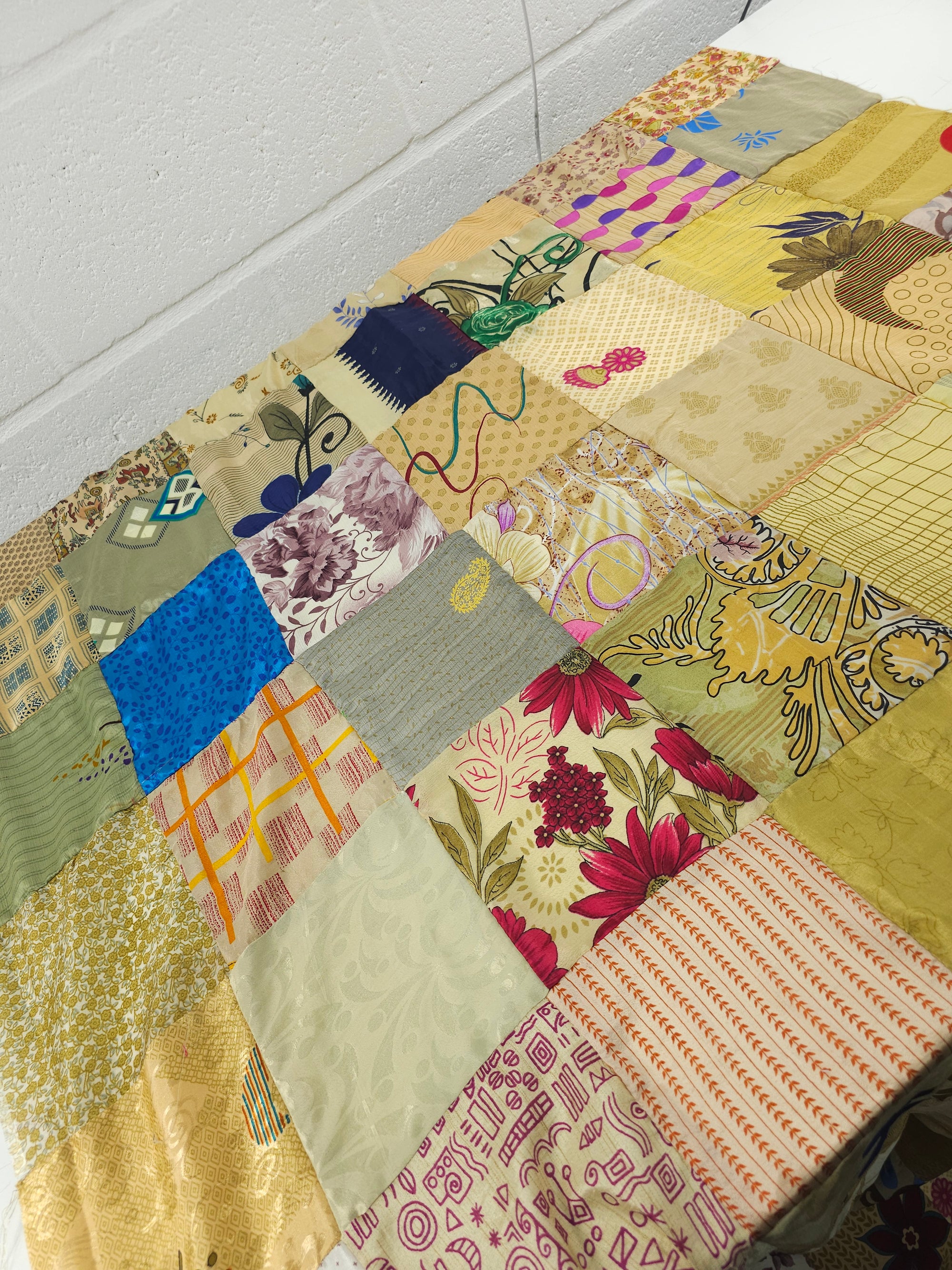 Multi Pattern Silk Patchwork