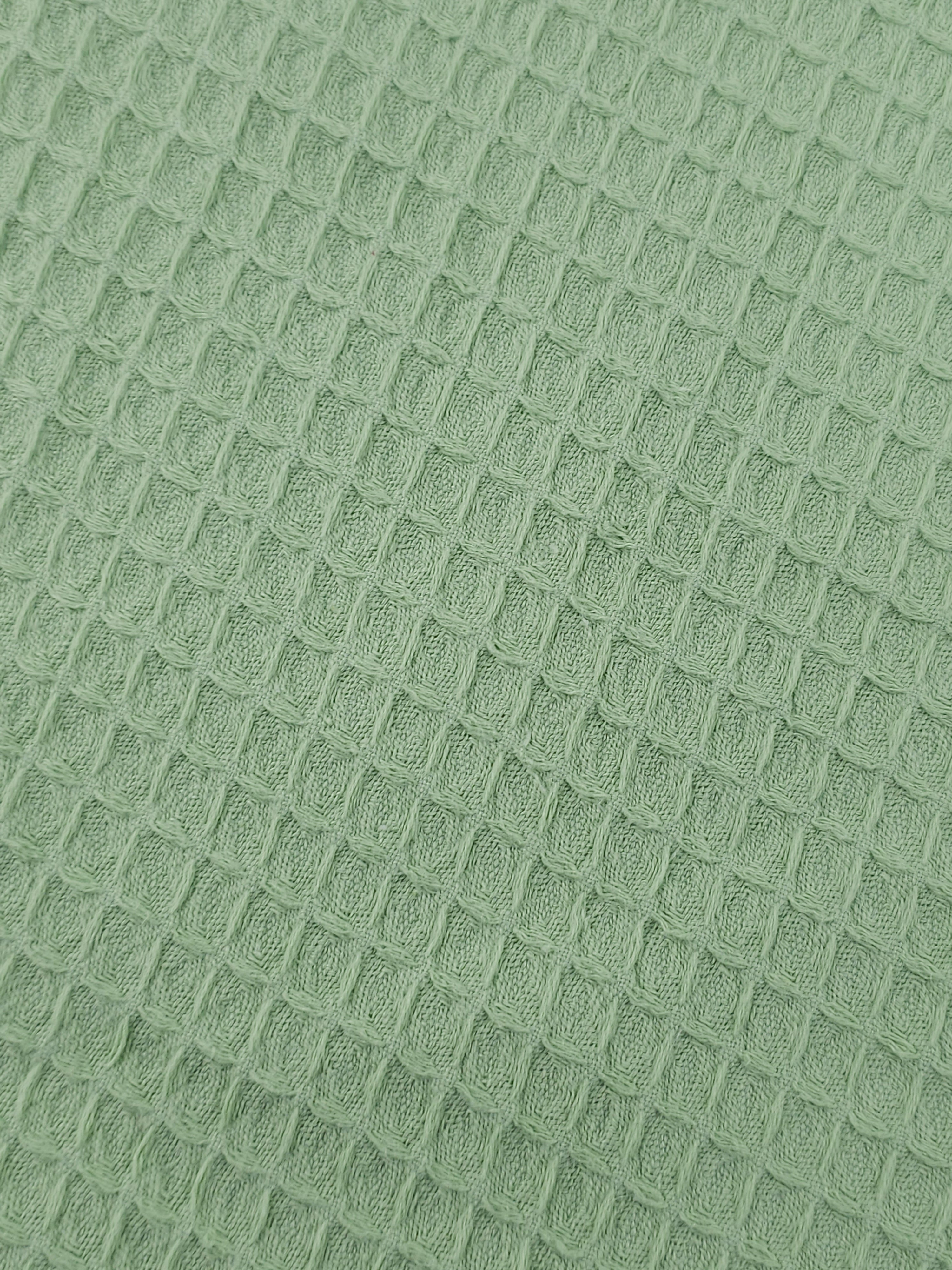 Pistachio Green Waffle Cotton *EXTRA WIDE*