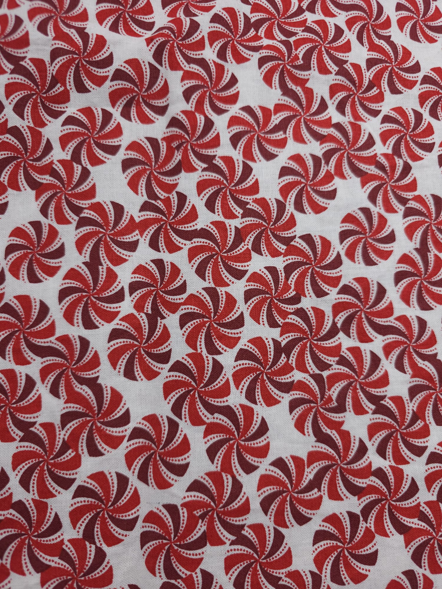 Peppermint Swirl Candy Cotton - 1.2m Piece