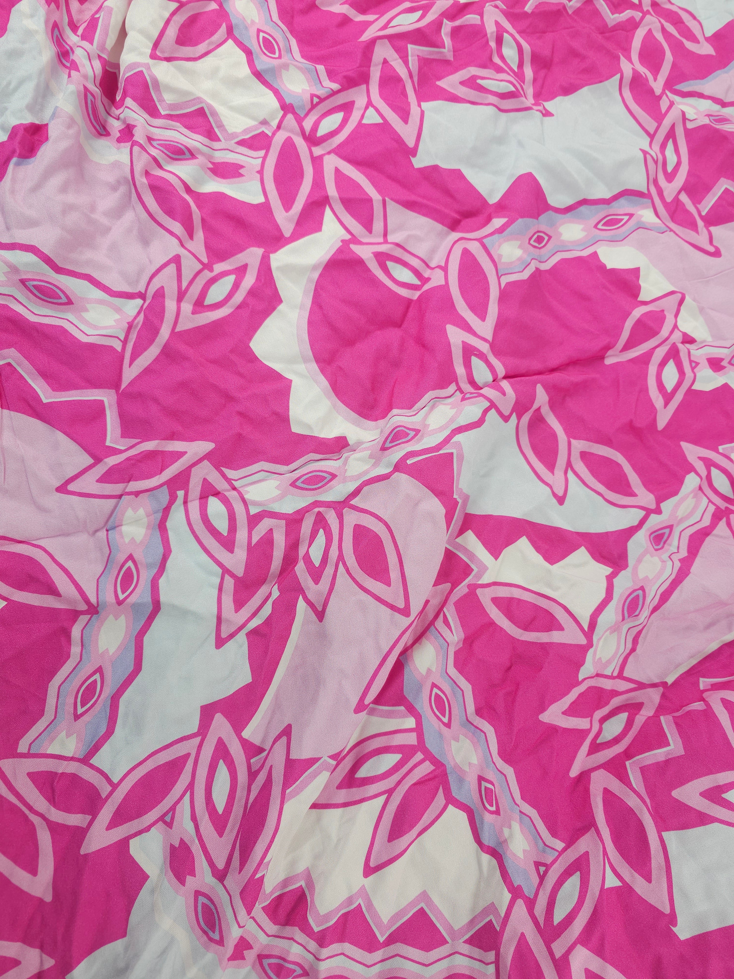 Hot pink lavender design Cotton- 2m piece