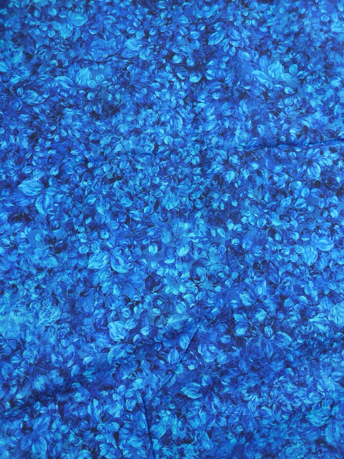 Blue Petals Cotton -  2.1m Piece