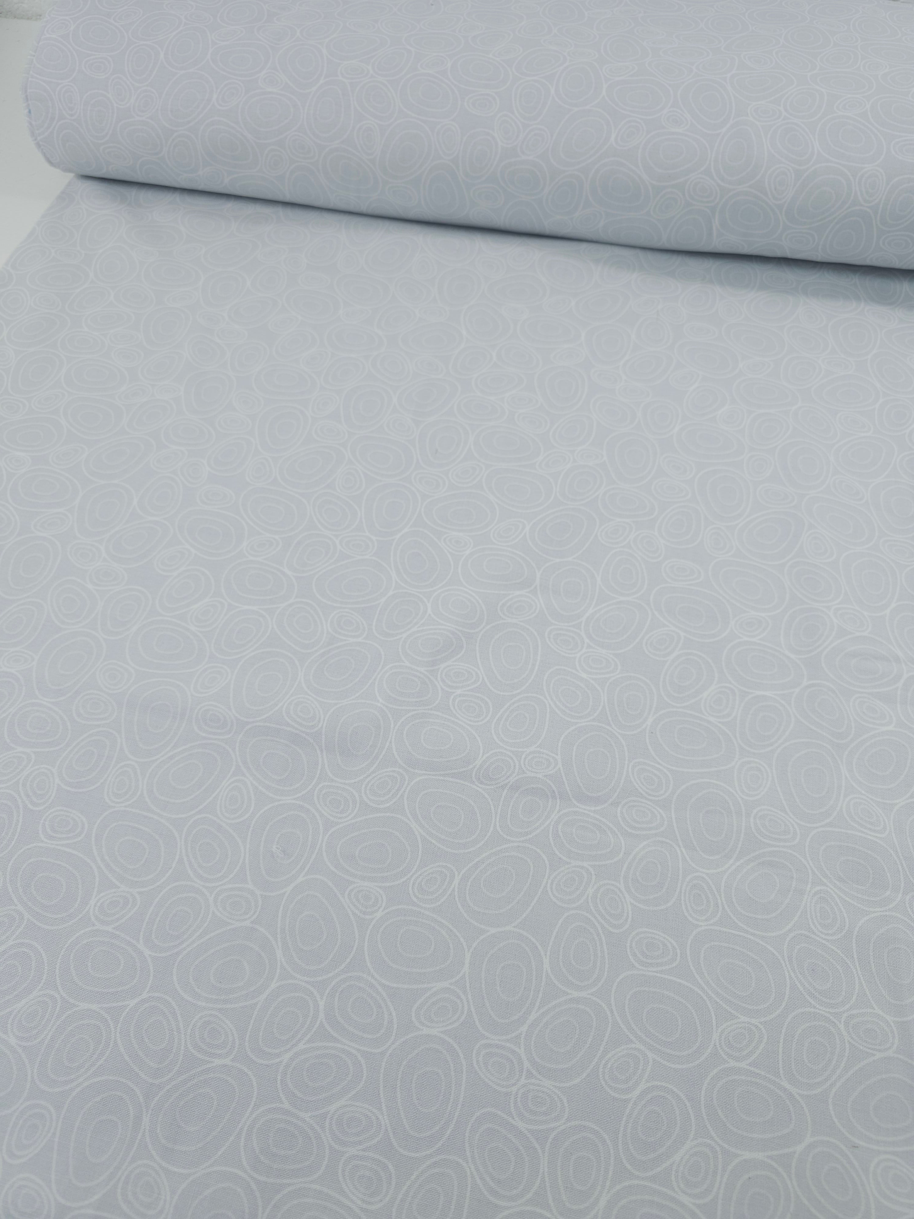 White Pebble Doodle 100% Cotton
