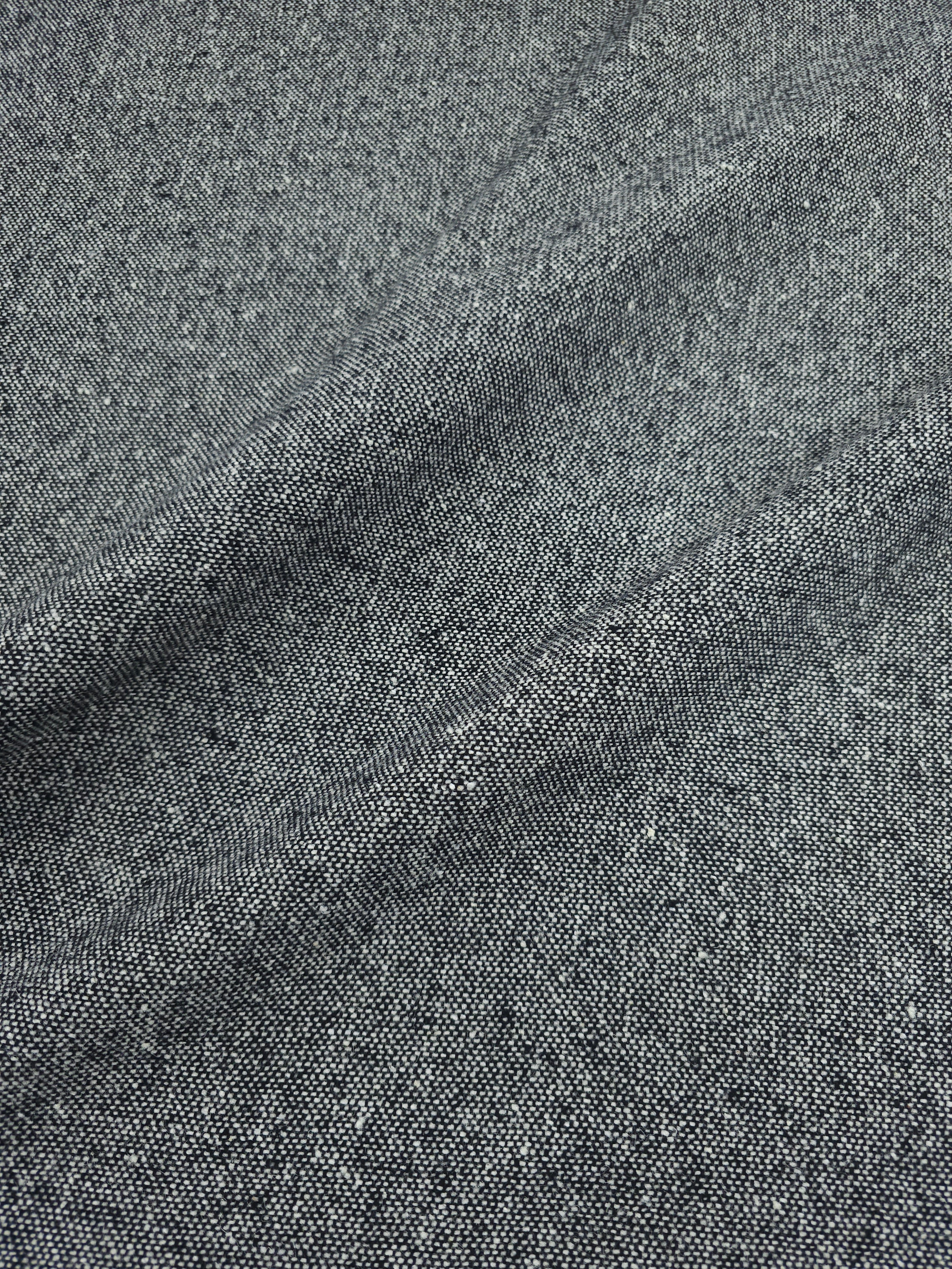 Grey/Black Speckle Pique Wool Mix