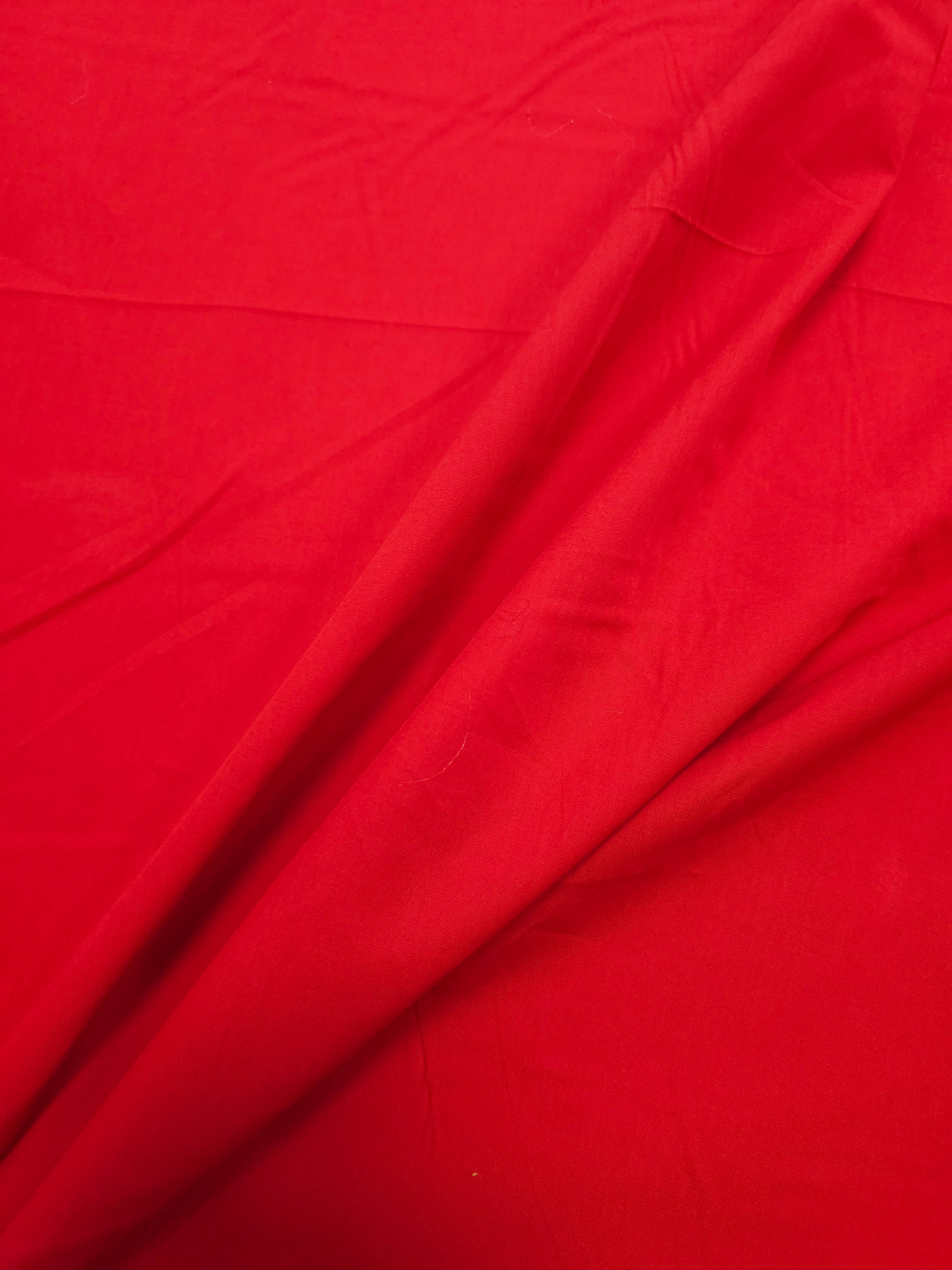 Red Cotton Poplin