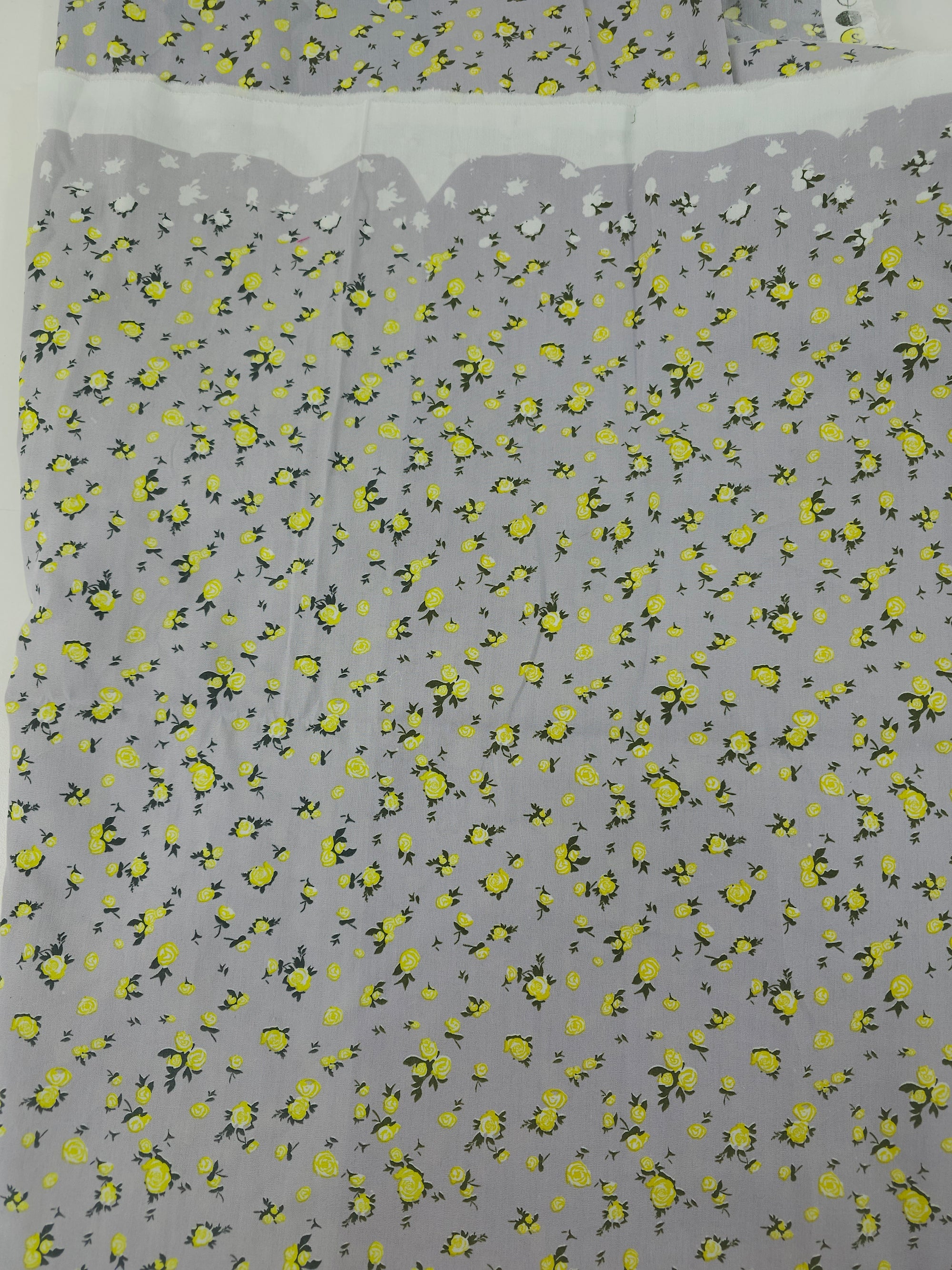 Lavender grey flower Viscose- 2.2m piece