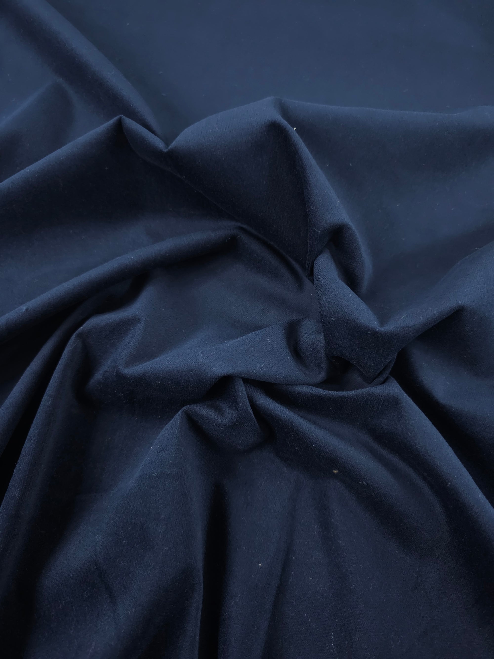 Navy Cotton Velvet