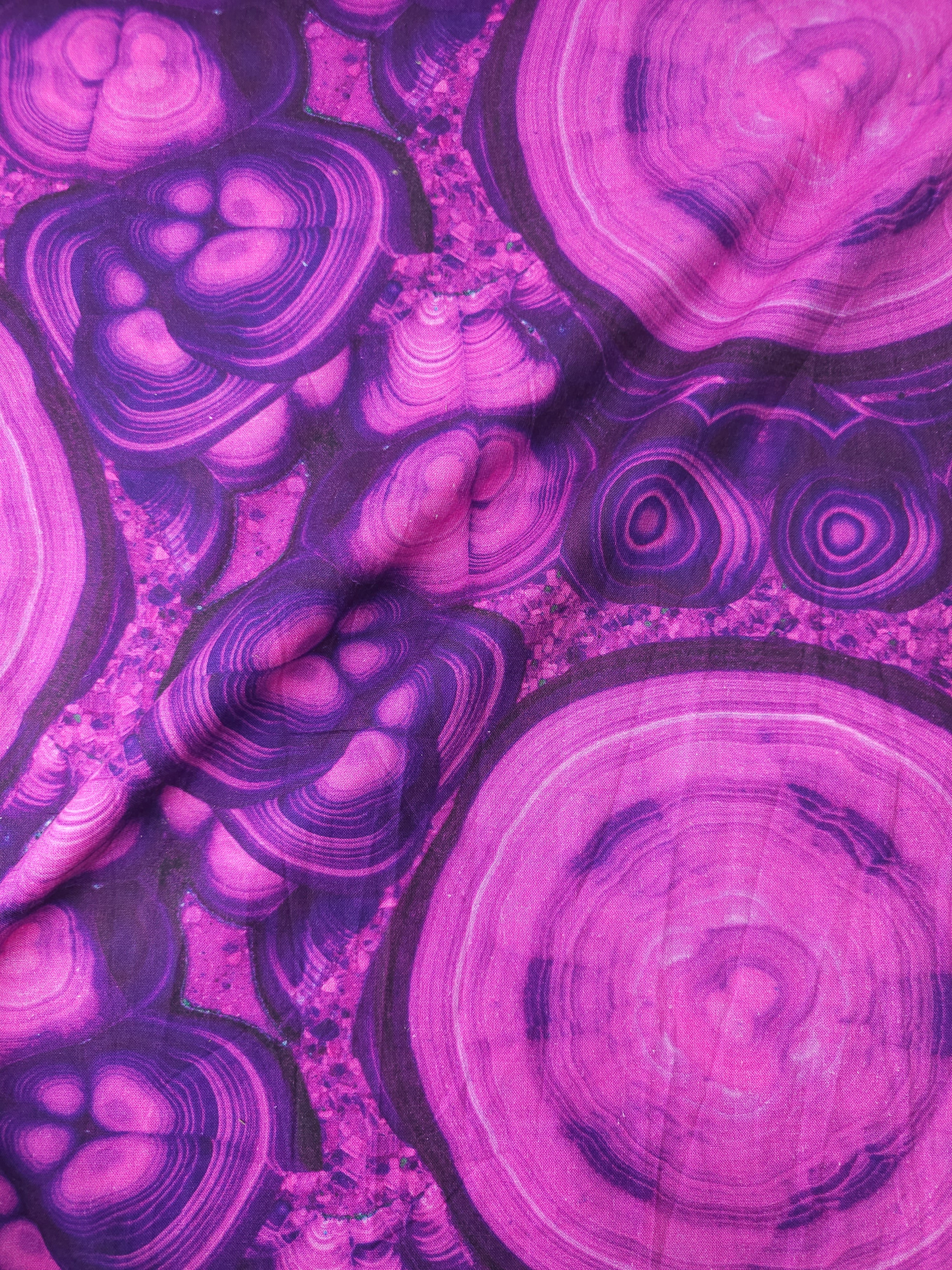 Magenta Purple Kaleidoscopic Log 100% Cotton