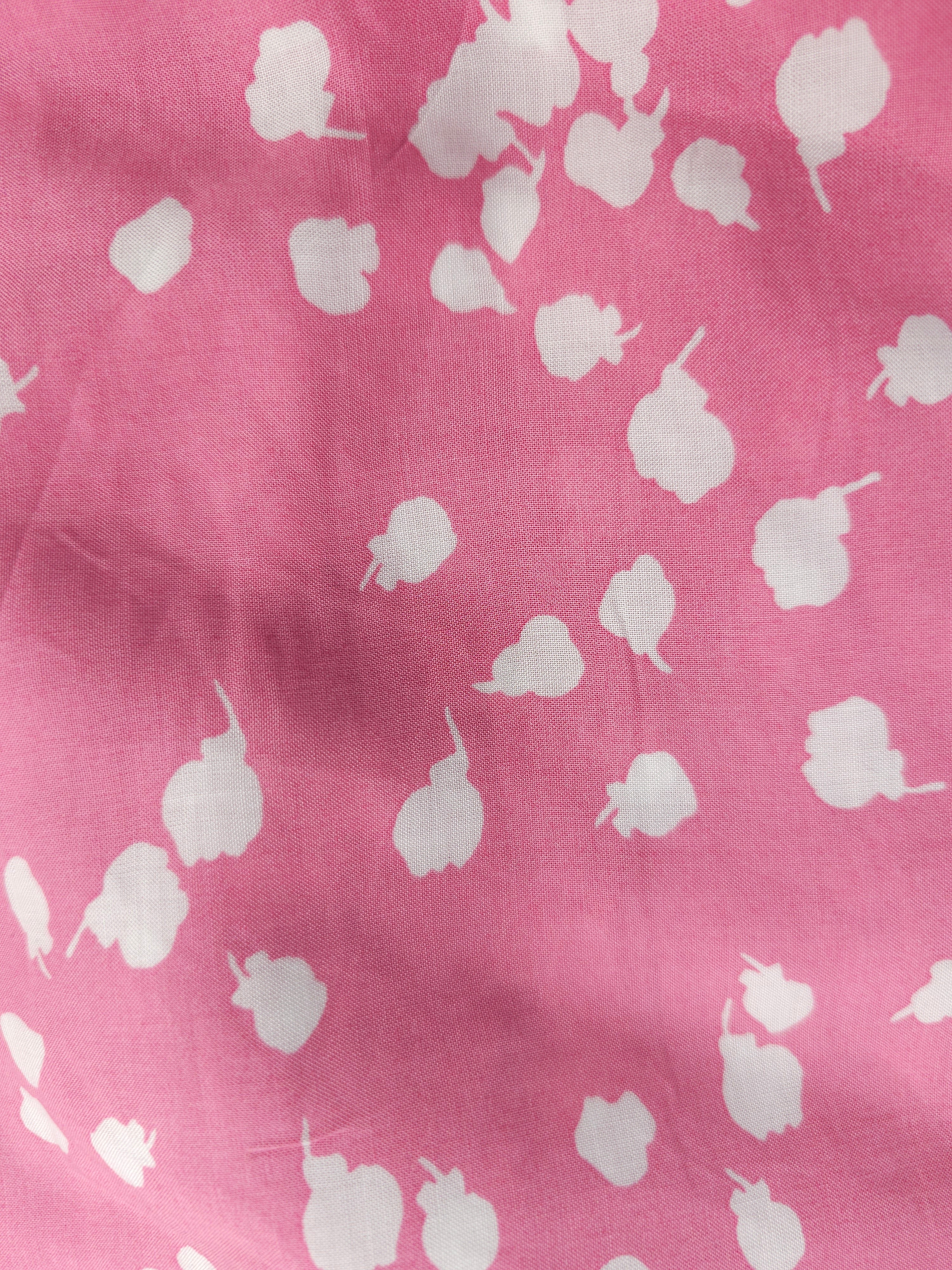 Pink leaf Viscose- 3m piece