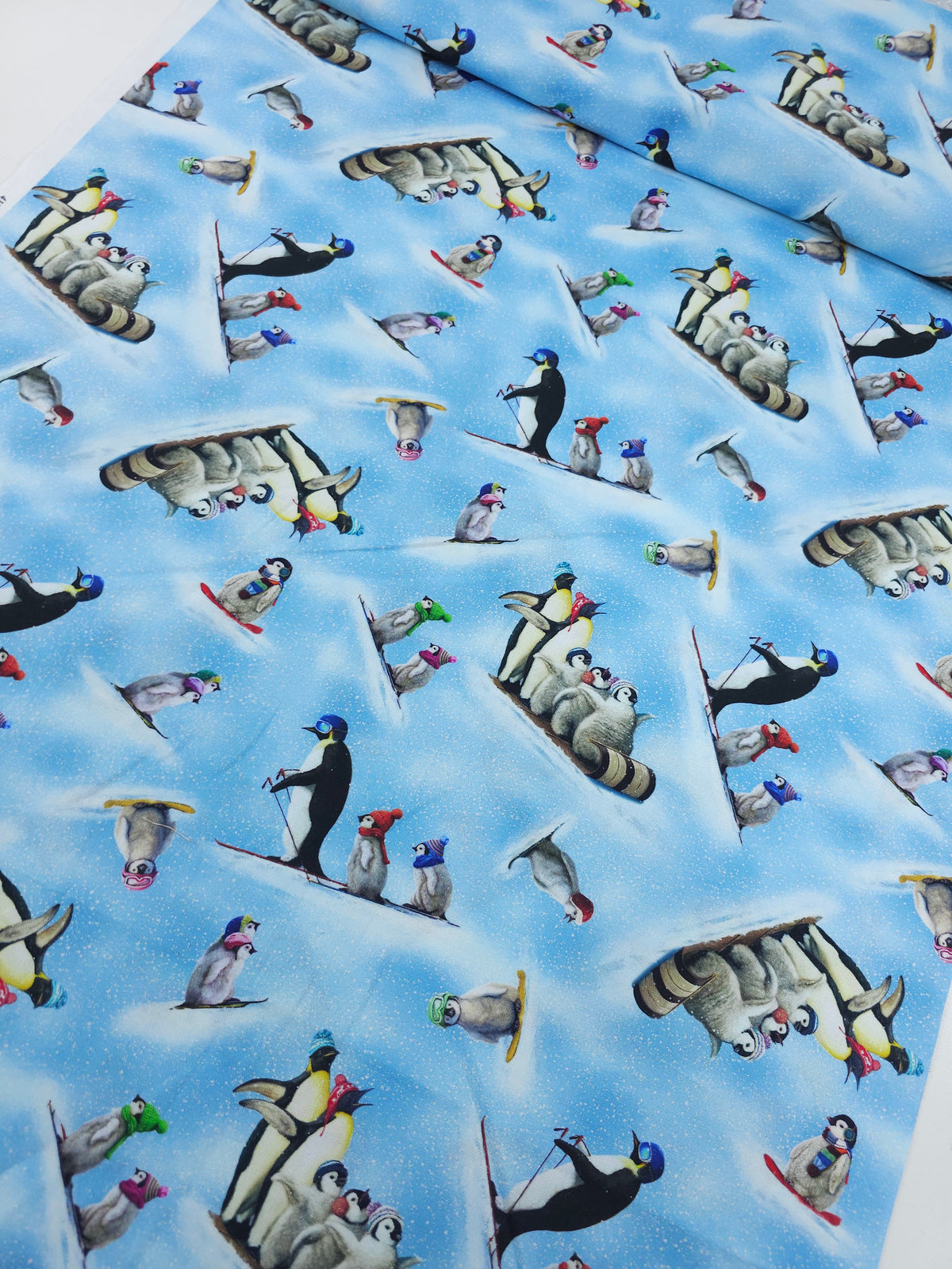 Penguin Snow Activities 100% Cotton