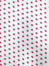 White/Red Heart Viscose Jersey