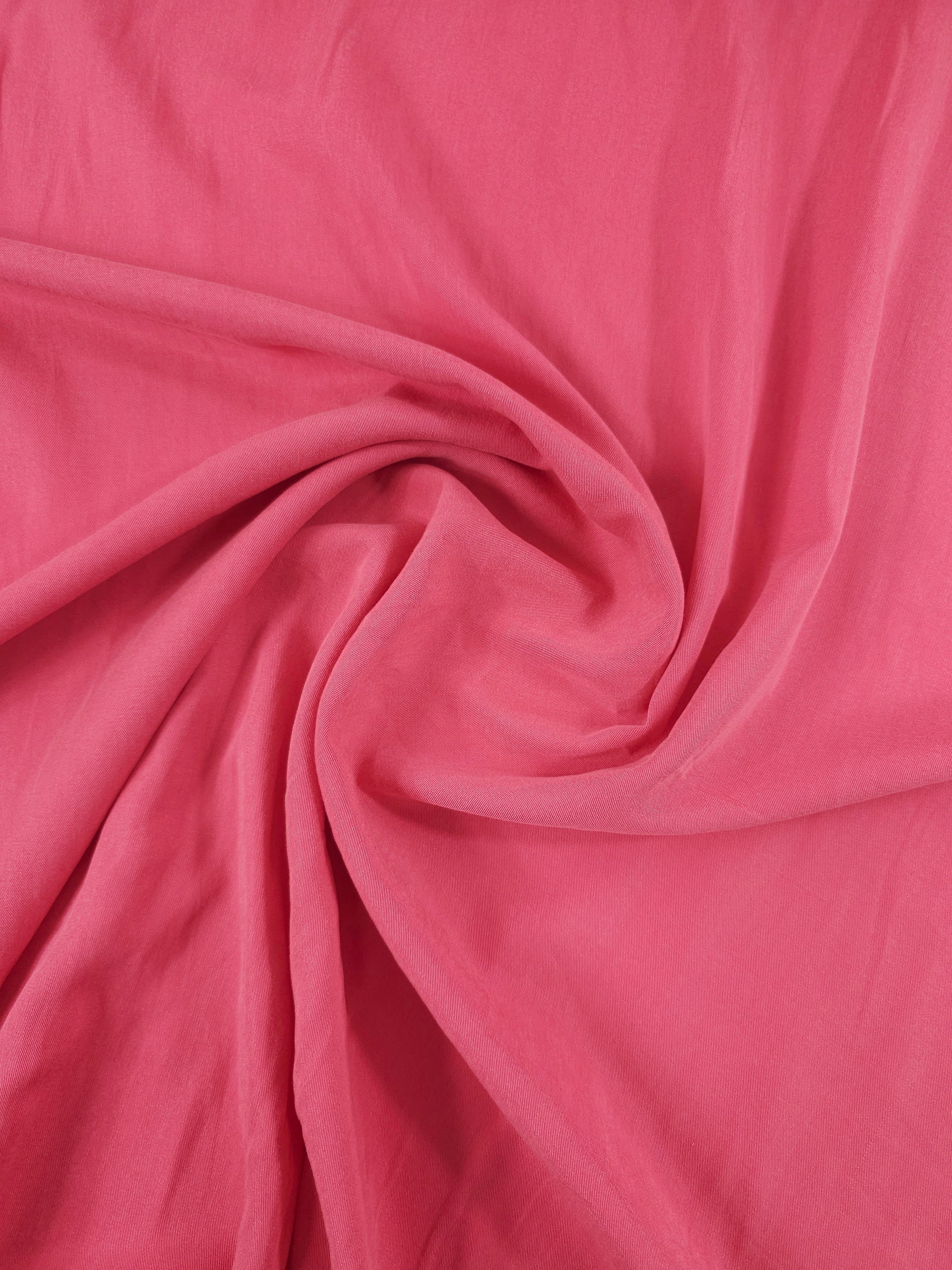 Warm Candy Pink Cotton Modal
