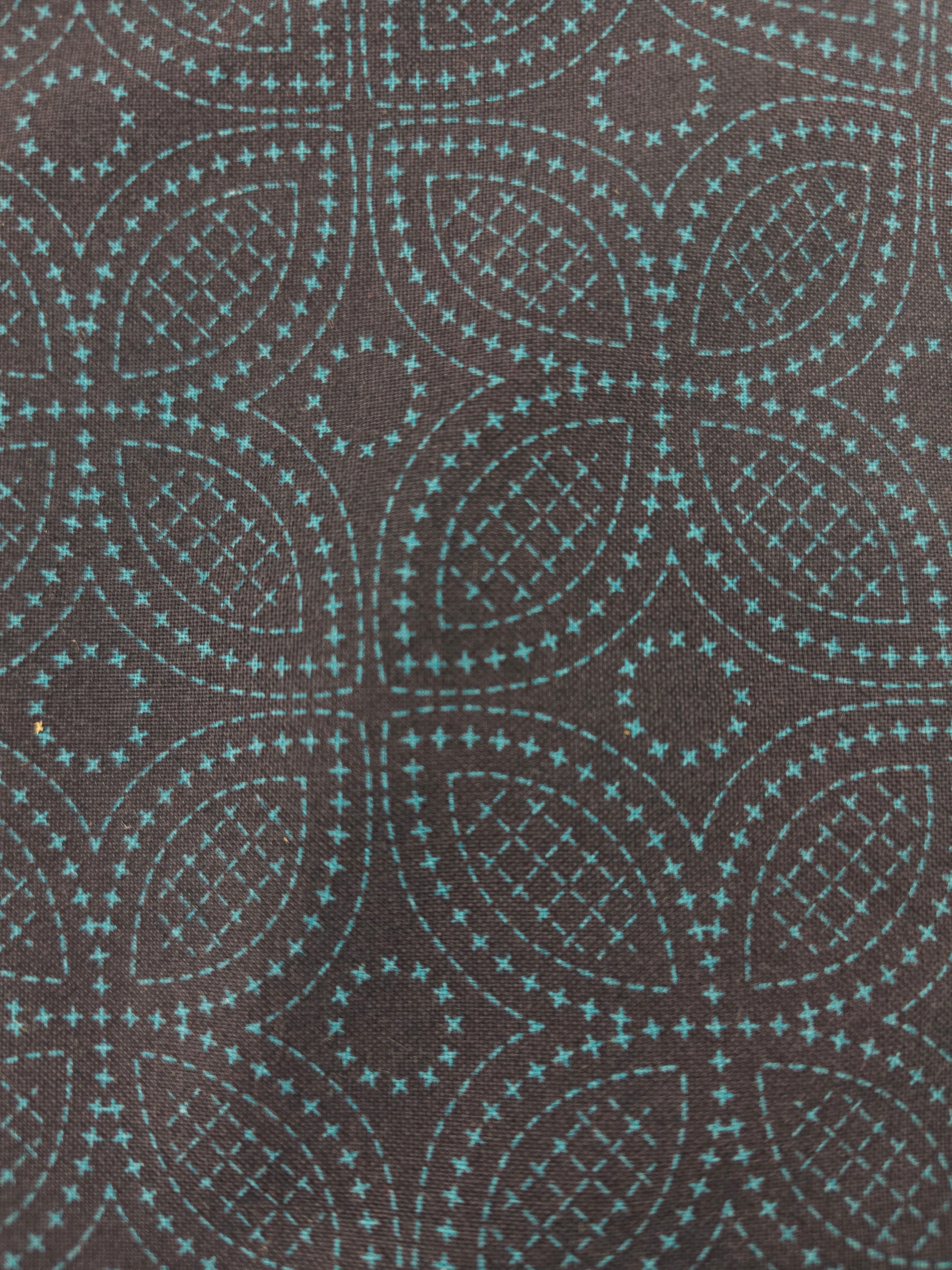 Navy design Cotton- 3.5m piece