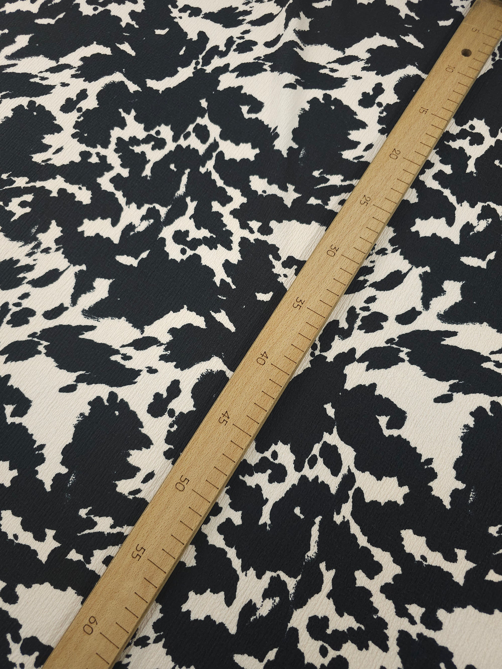 Black/Cream Cow Crinkle Stretch - ASDA