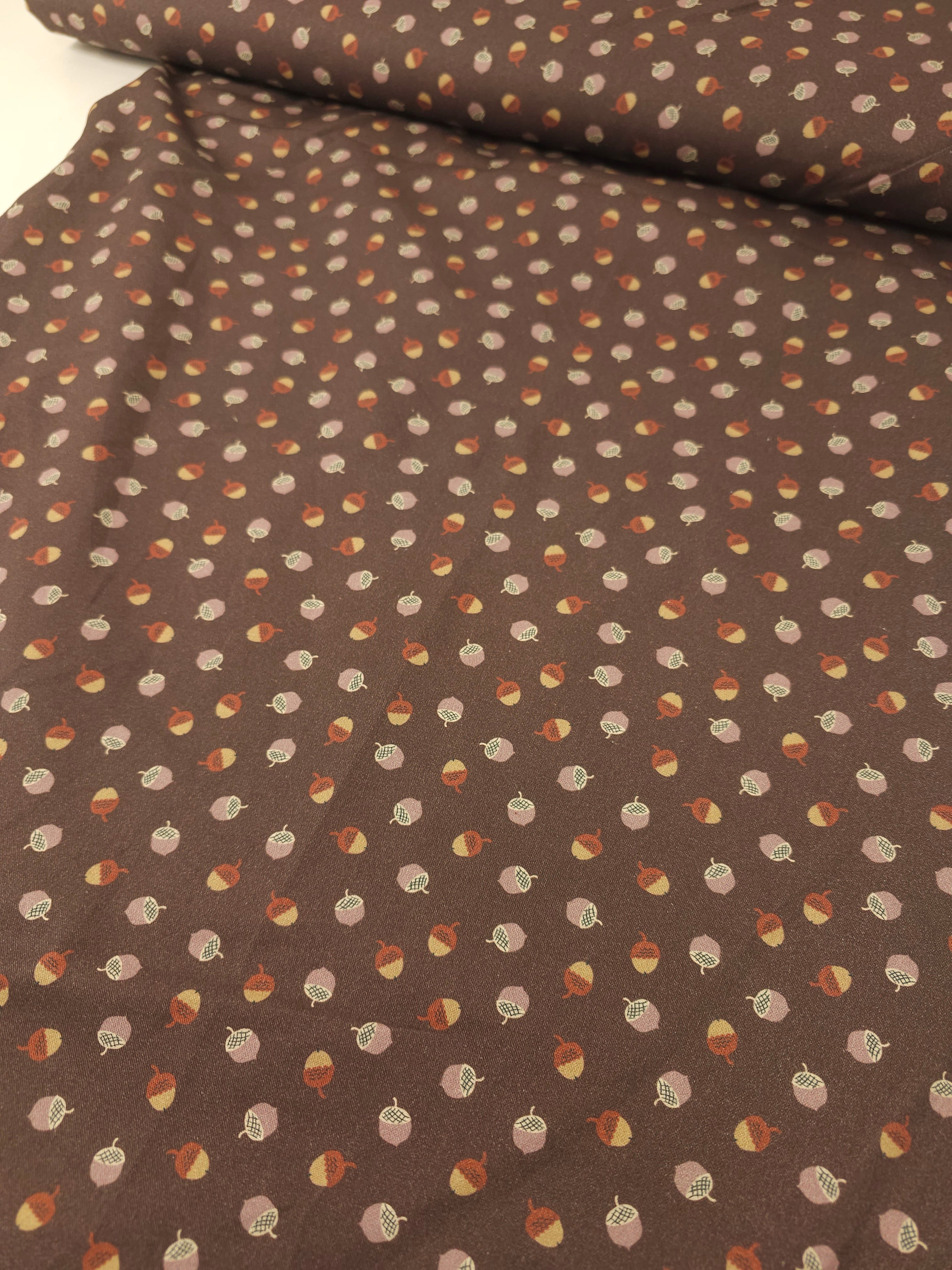 Brown Acorn Party 100% Cotton