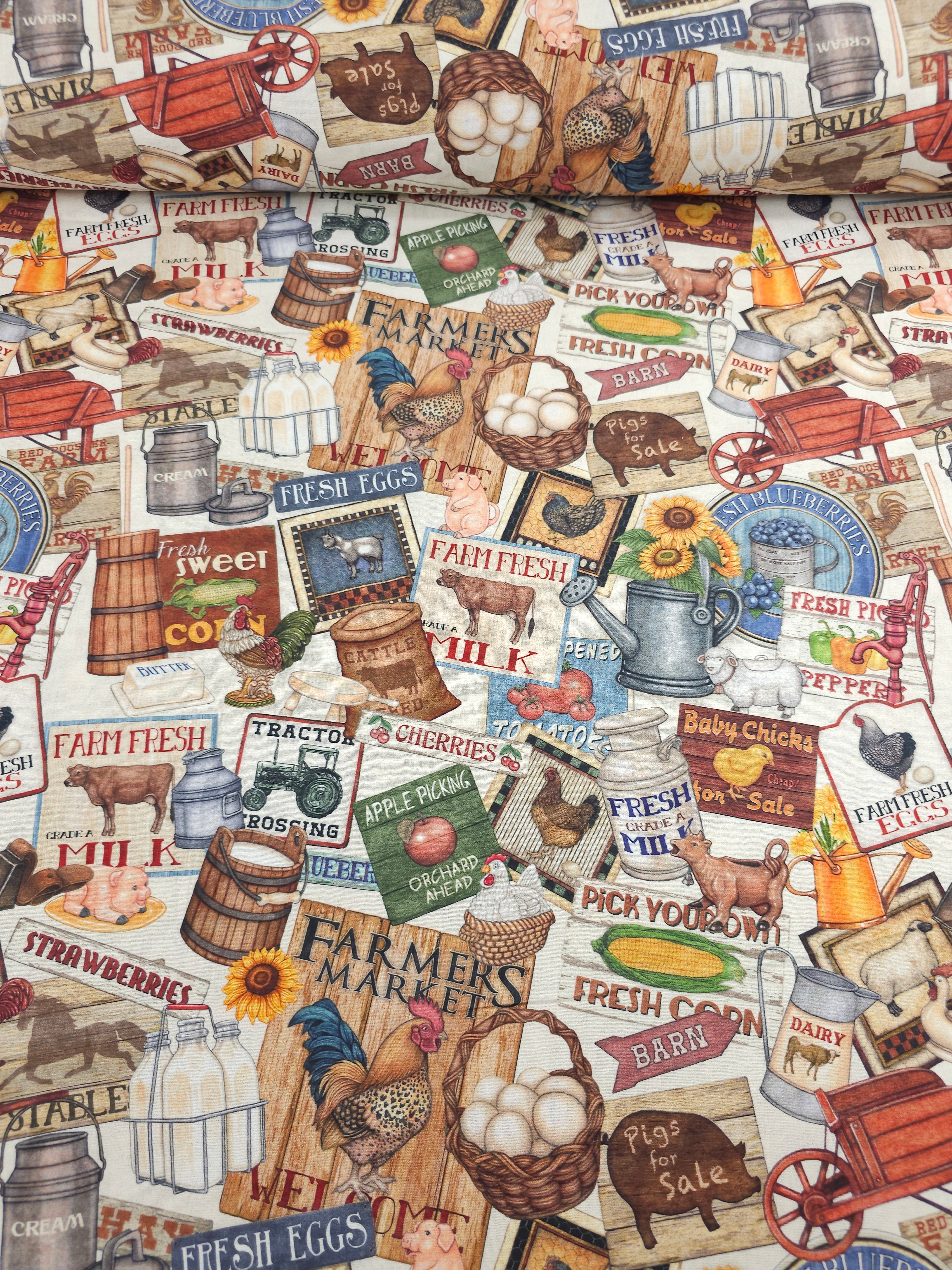 Farmers Market 100% Cotton 104" *EXTRA WIDE*
