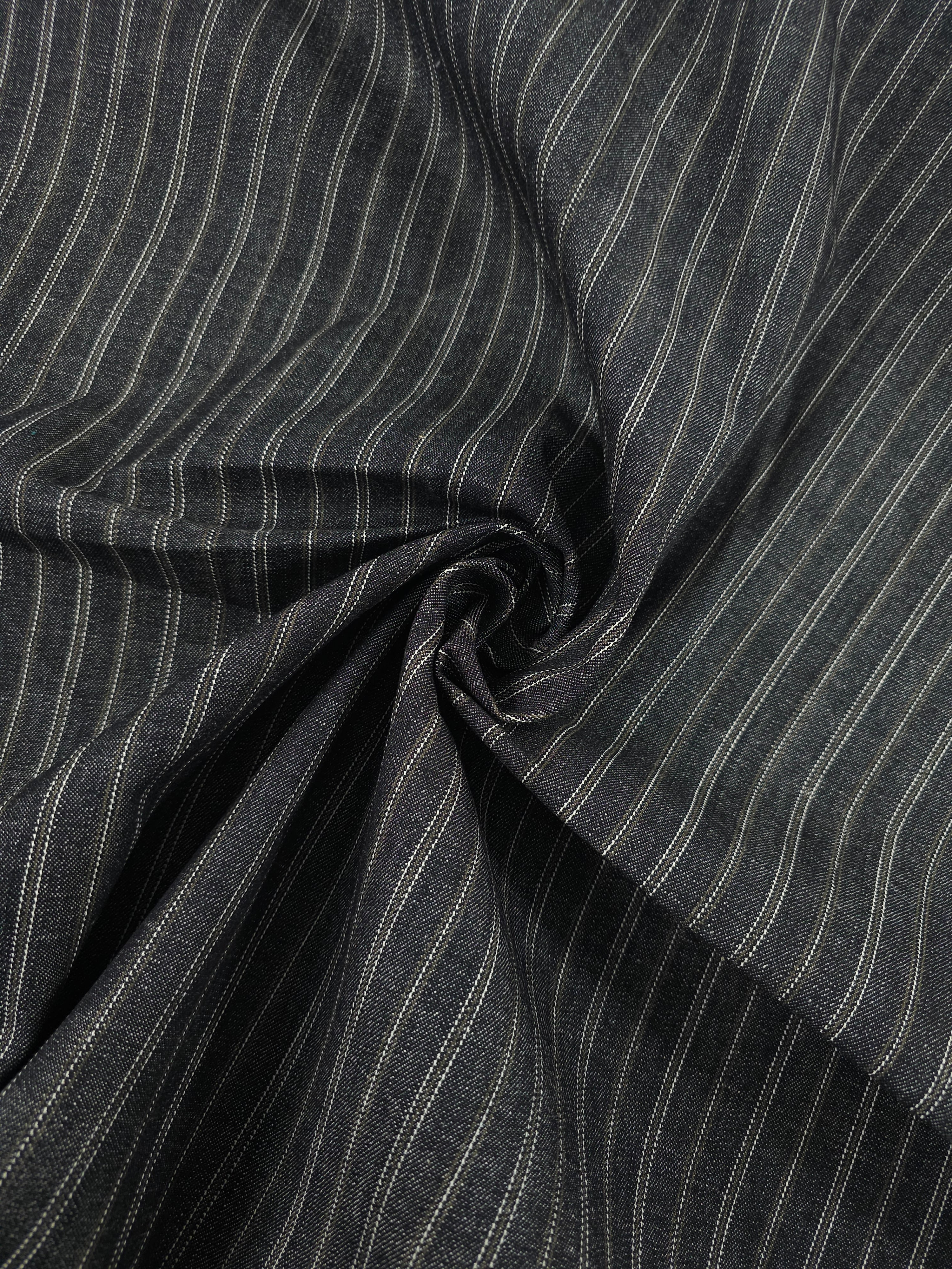 Black/Brown Stripe Denim