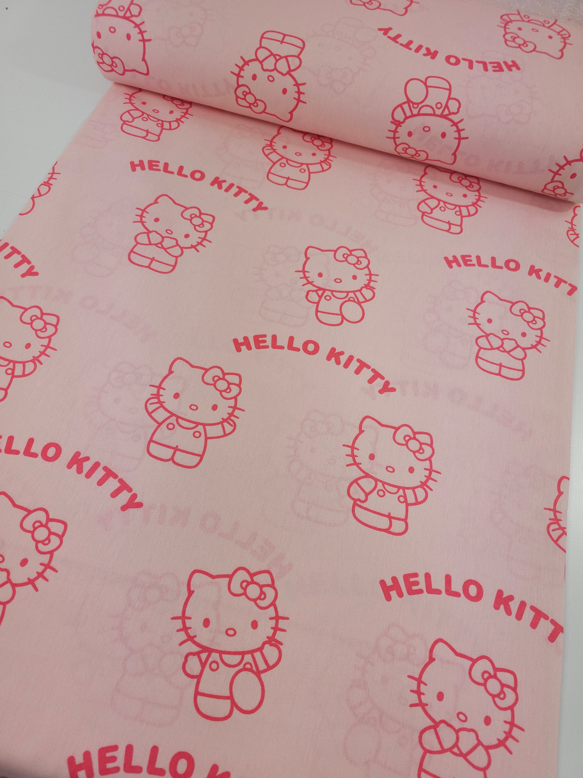 Candy Pink Hello Kitty 100% Cotton 80" *EXTRA WIDE*