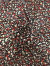Red/Beige Ditsy Floral Viscose Jersey