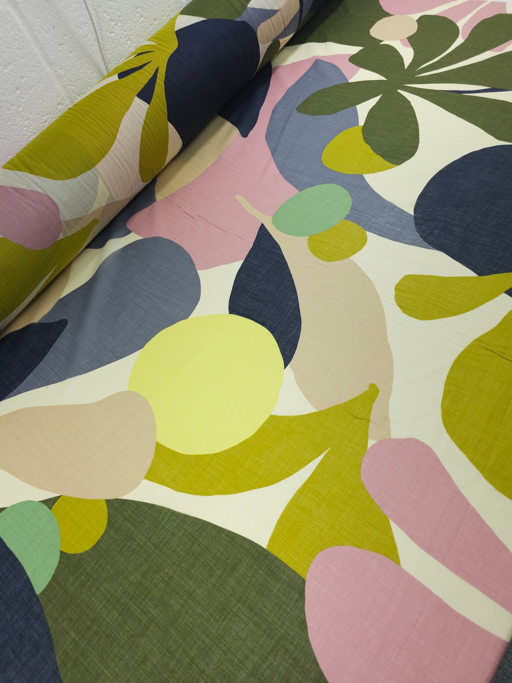 Geometric Palm Cotton Voile