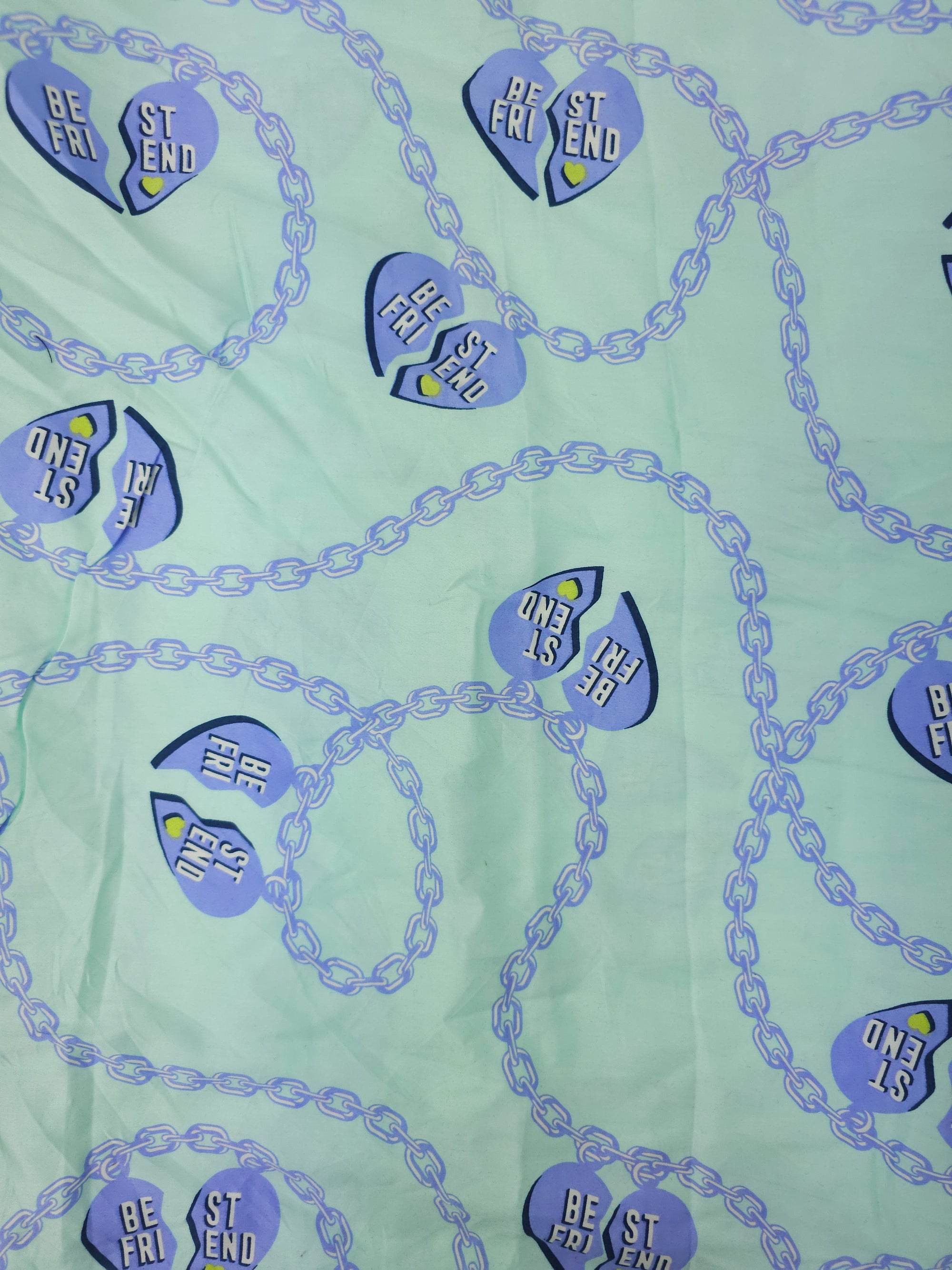 Blue Best Friend Cotton Sateen - 2m Piece