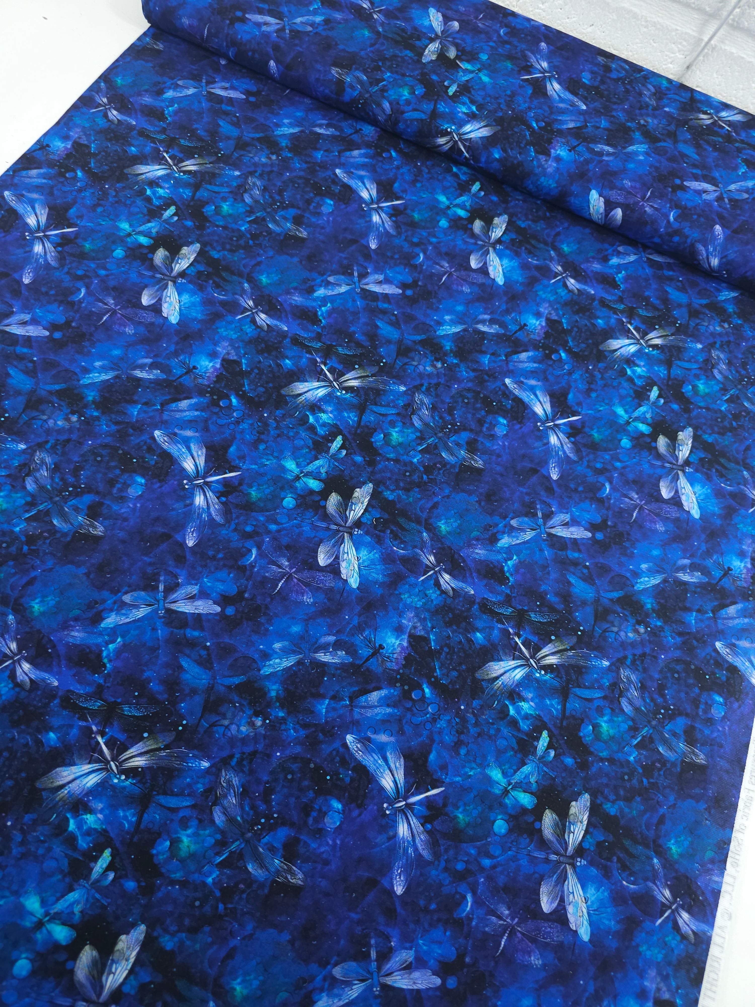 Dark Blue/Purple Midnight Dragonfly 100% Cotton