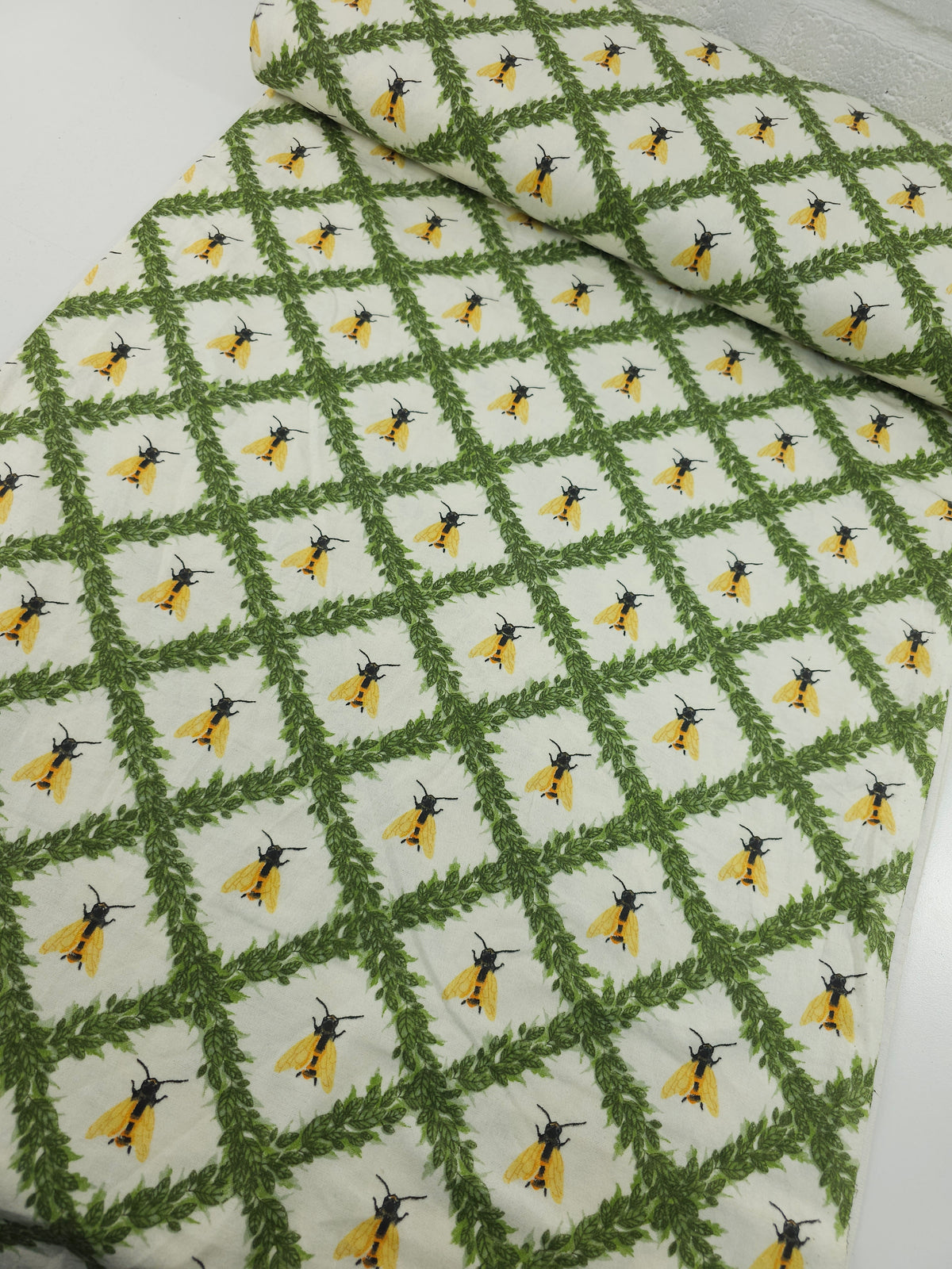 Trellis Bee Vine Lightweight Flannel Cotton - Joann